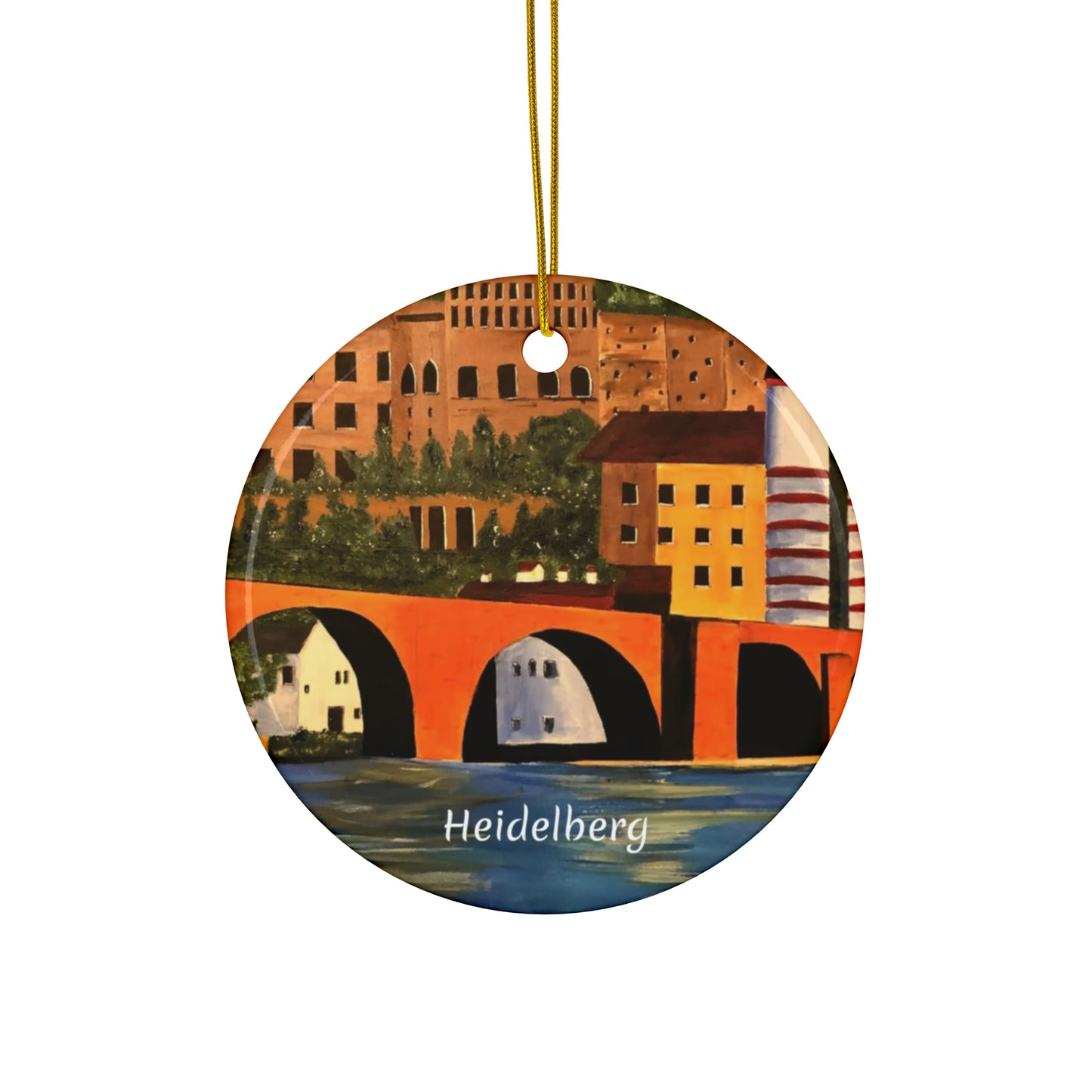 Heidelberg Germany Ceramic Ornaments (3pcs, 5pcs, 10pcs)