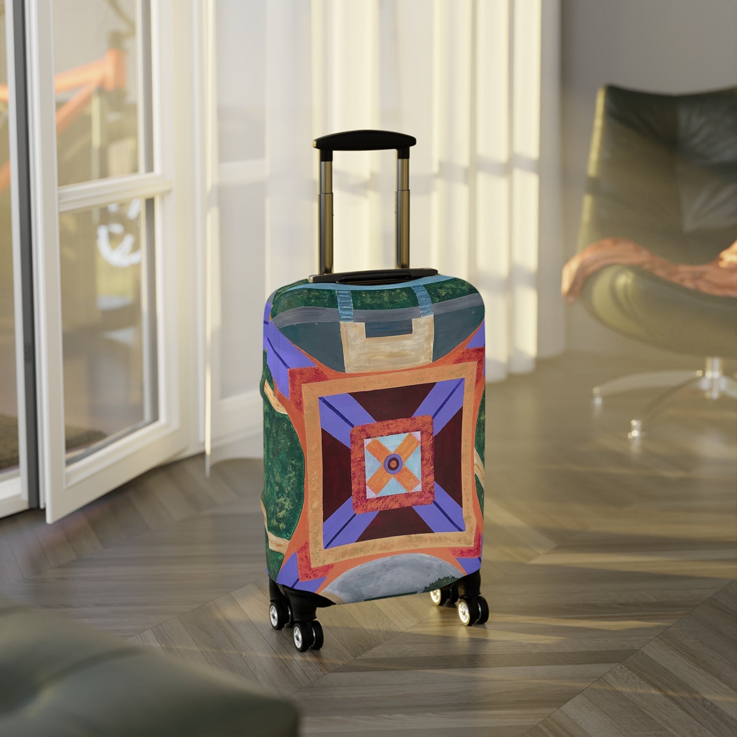 Paris Abstract Eiffel Tower Luggage Cover