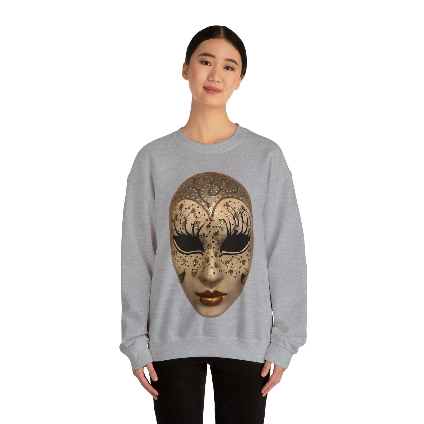 Mystery of Venice Mask Crewneck Sweatshirt