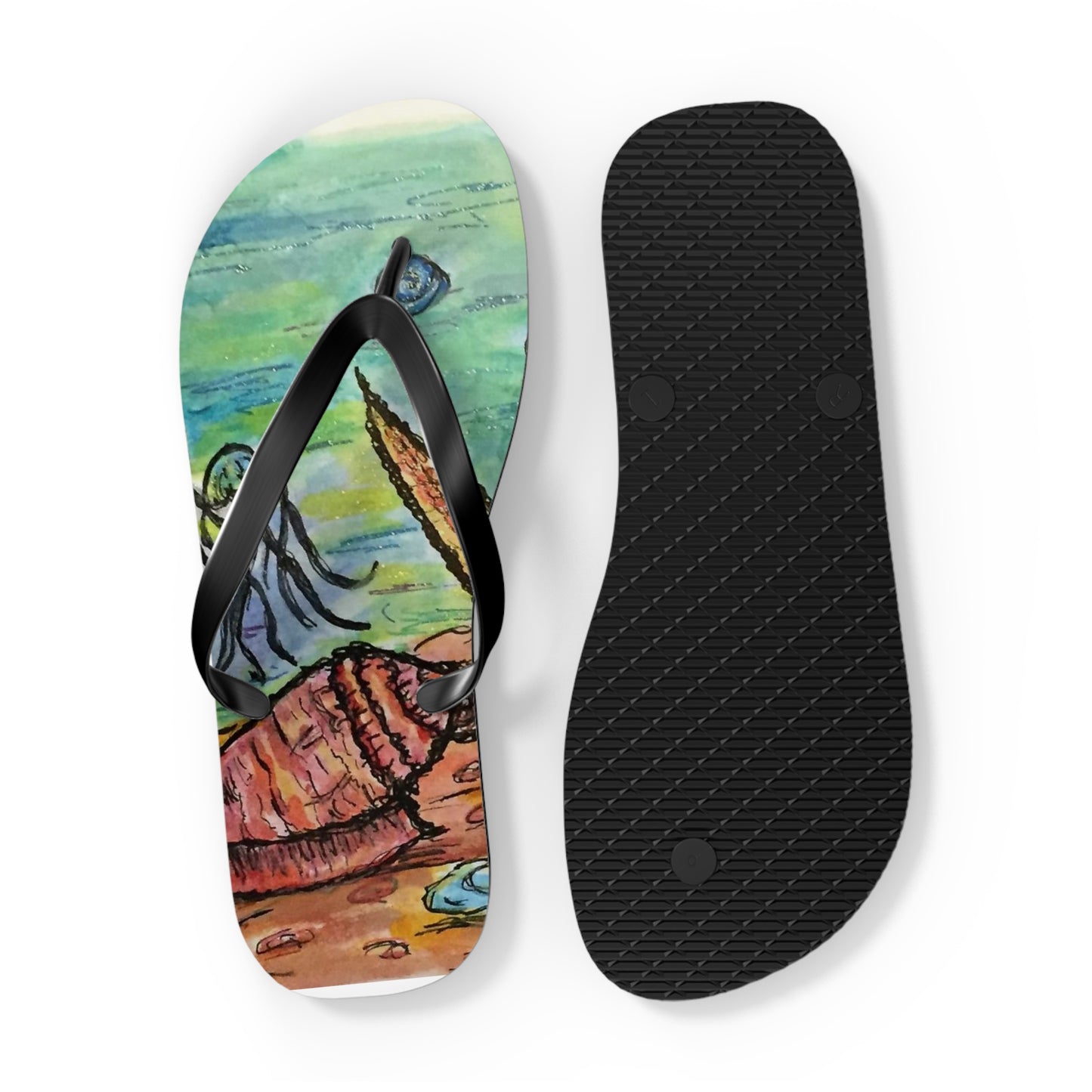 Under Water Fun Flip Flops