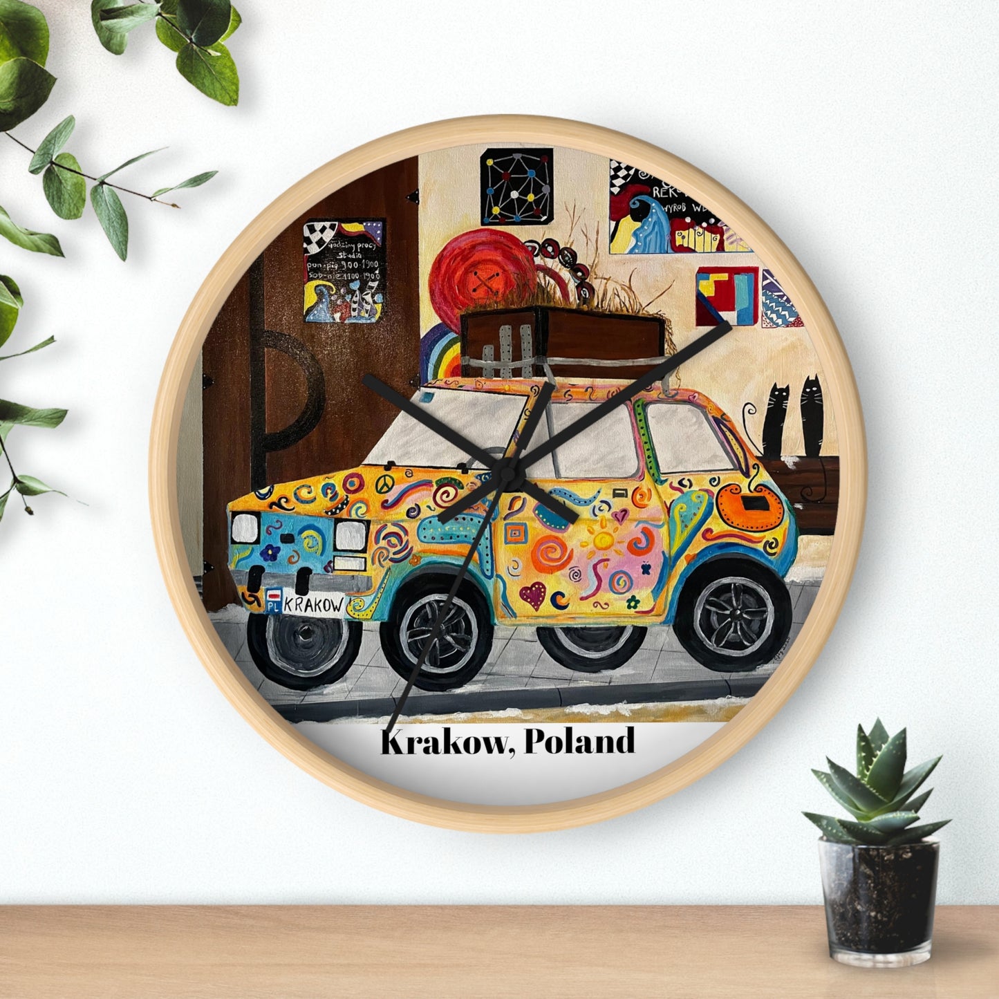 Krakow Poland Wall Clock