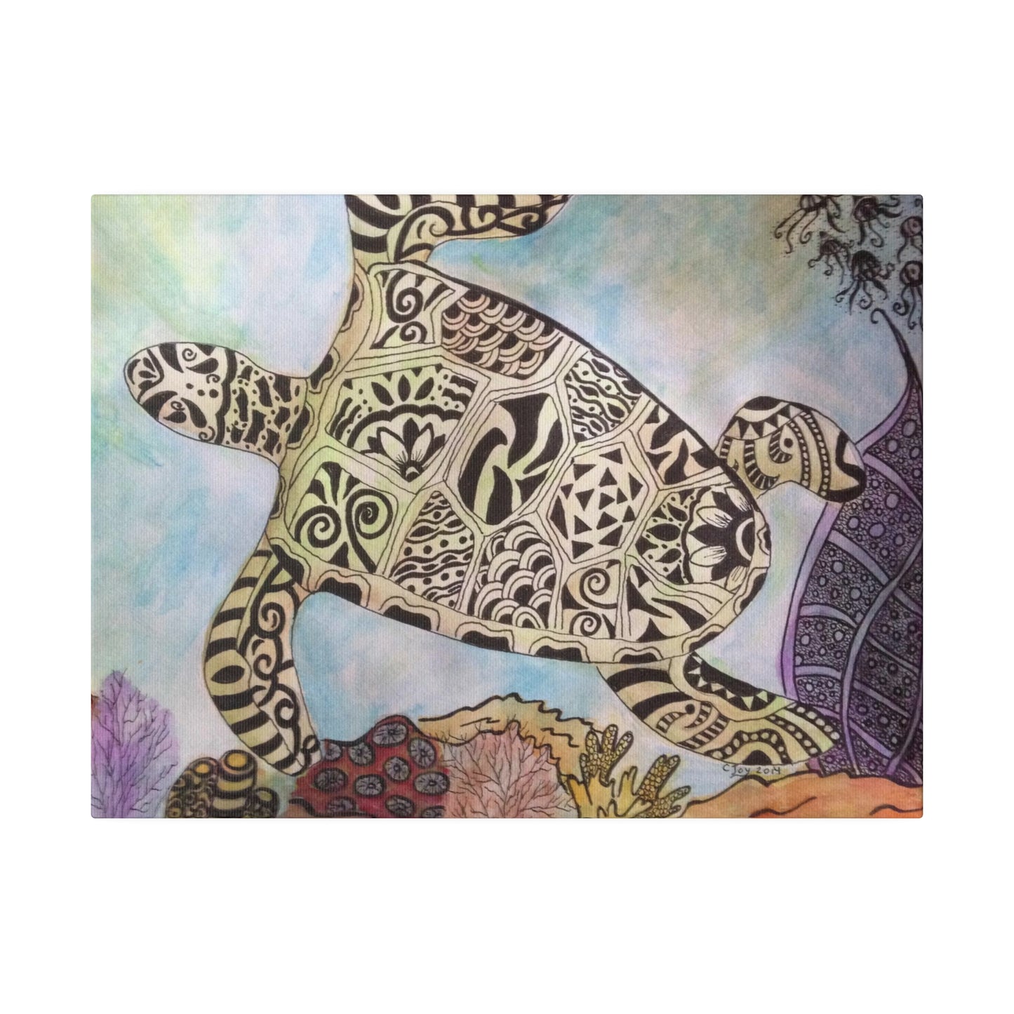 Zentangle Turtle Wall Art