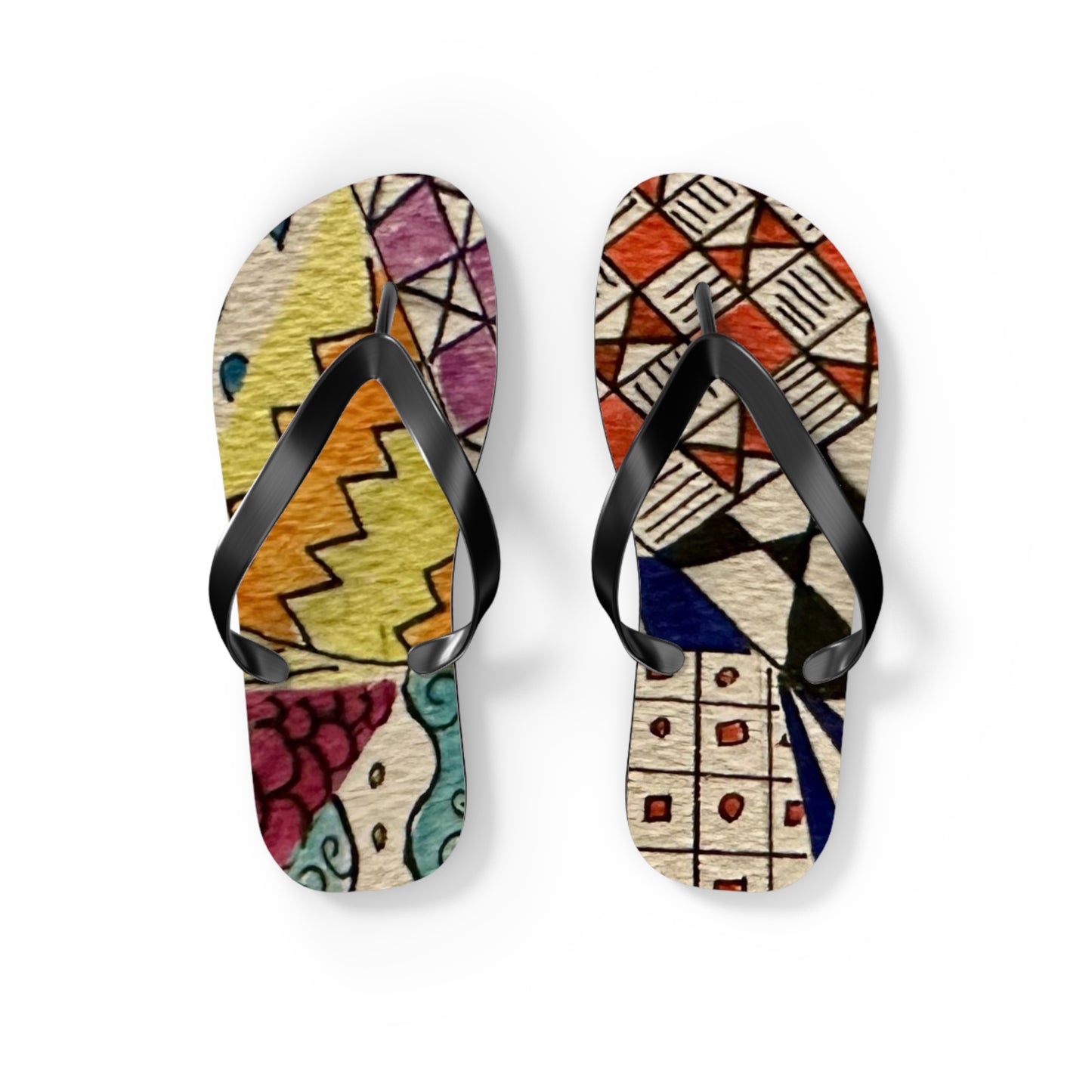 Zentangle Flip Flops