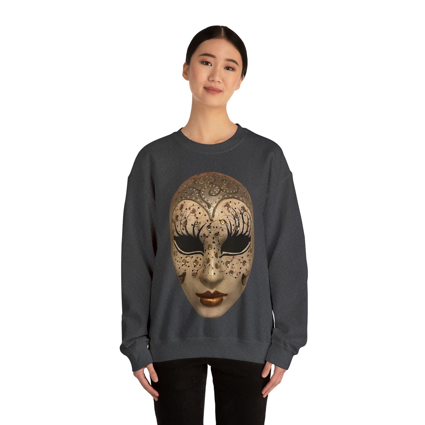 Mystery of Venice Mask Crewneck Sweatshirt