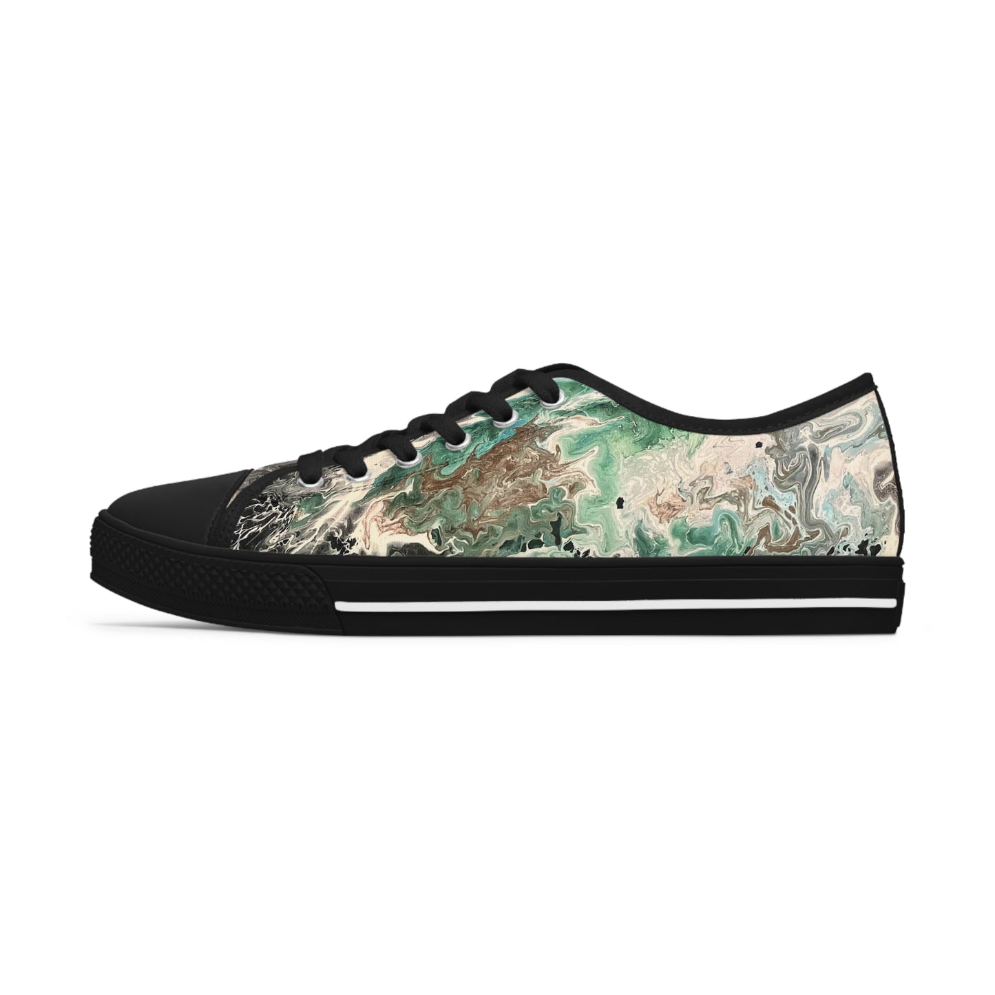 Emerald Swirl Low Top Women's Sneakers