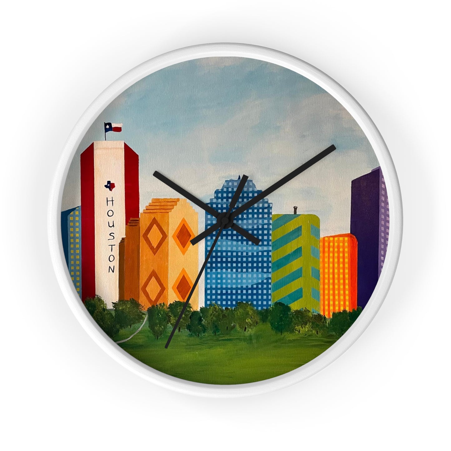 Houston Views Wall Clock