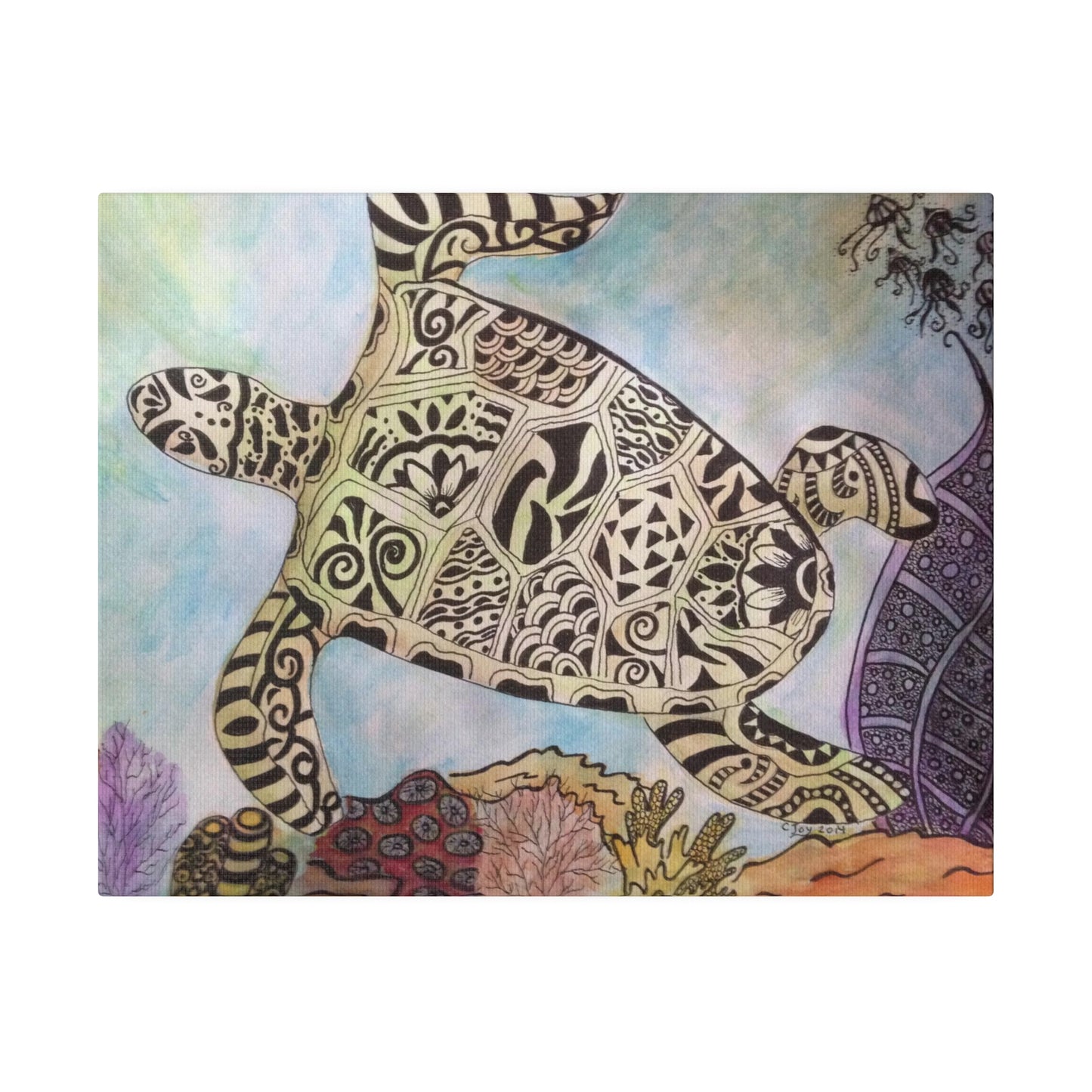Zentangle Turtle Wall Art