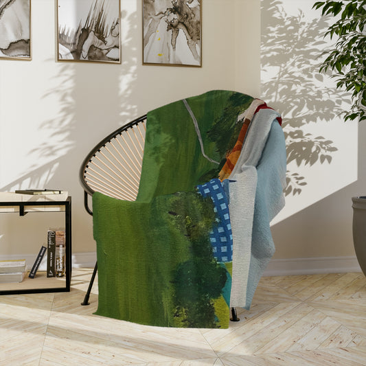 Houston Views Velveteen Minky Blanket | Houston Texas