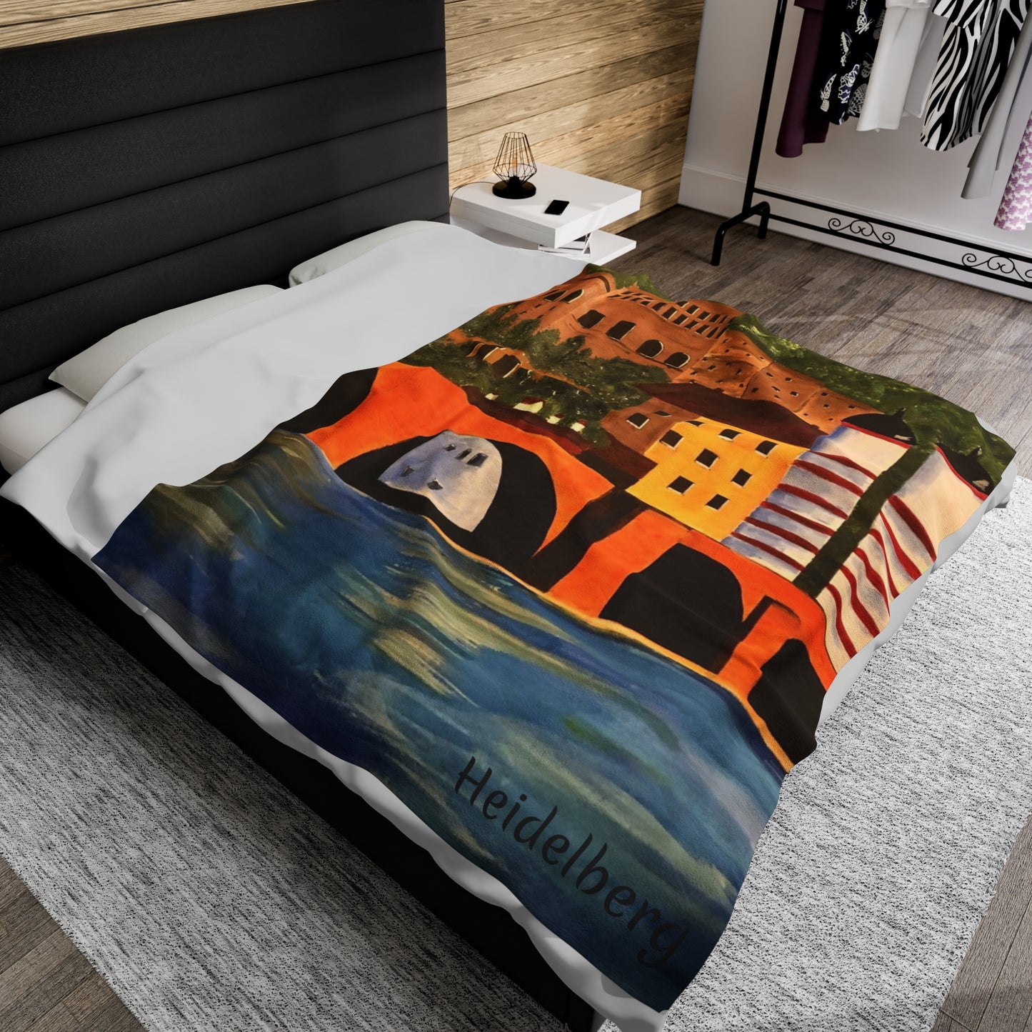 Heidelberg Germany Velveteen Plush Blanket