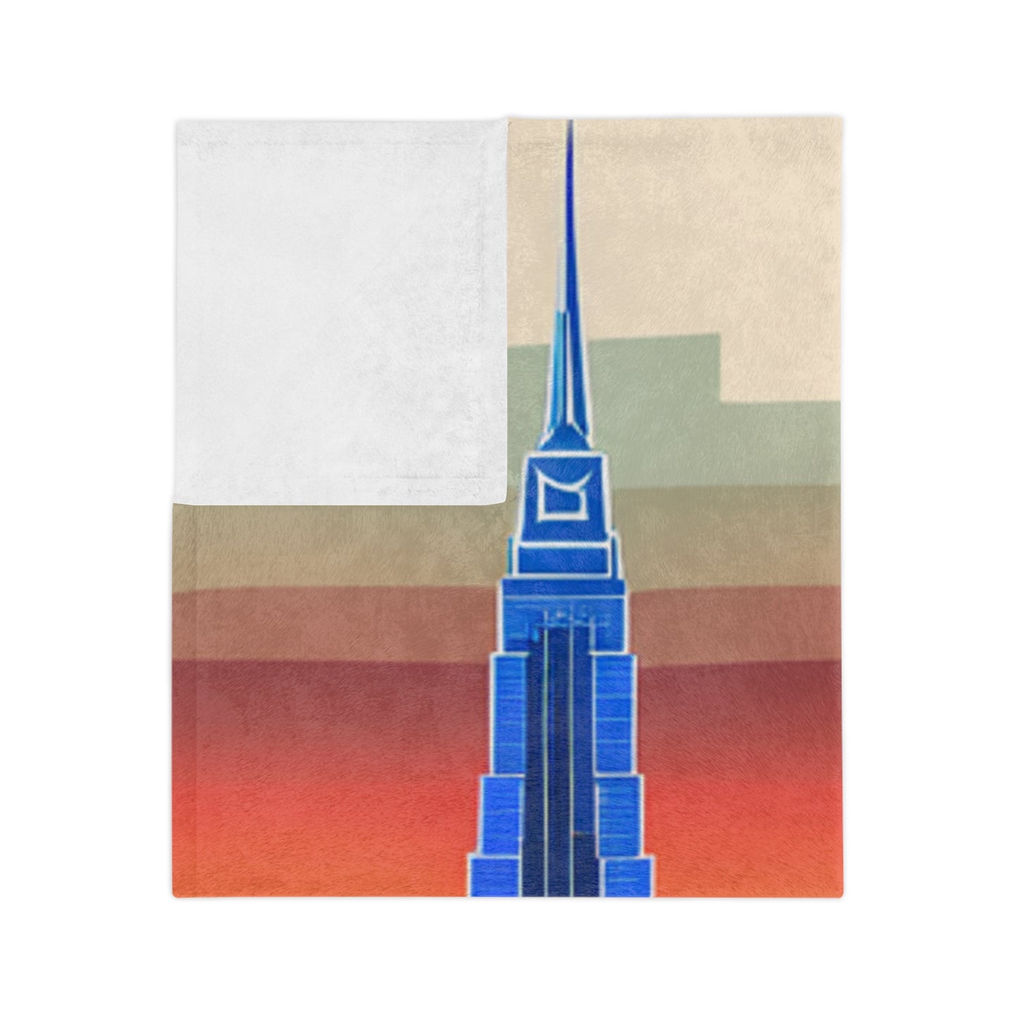 New York City Skyline Velveteen Minky Blanket