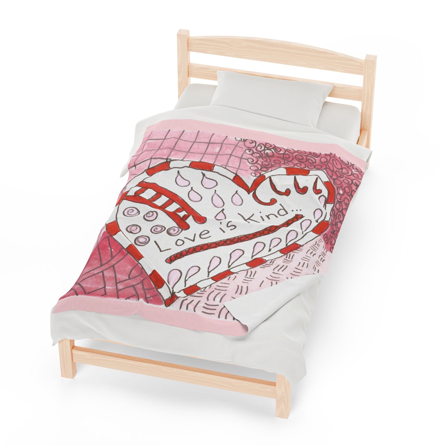 Love Is Kind...Velveteen Plush Blanket