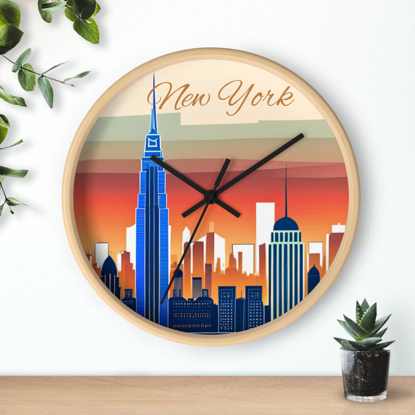 New York City Skyline Wall Clock