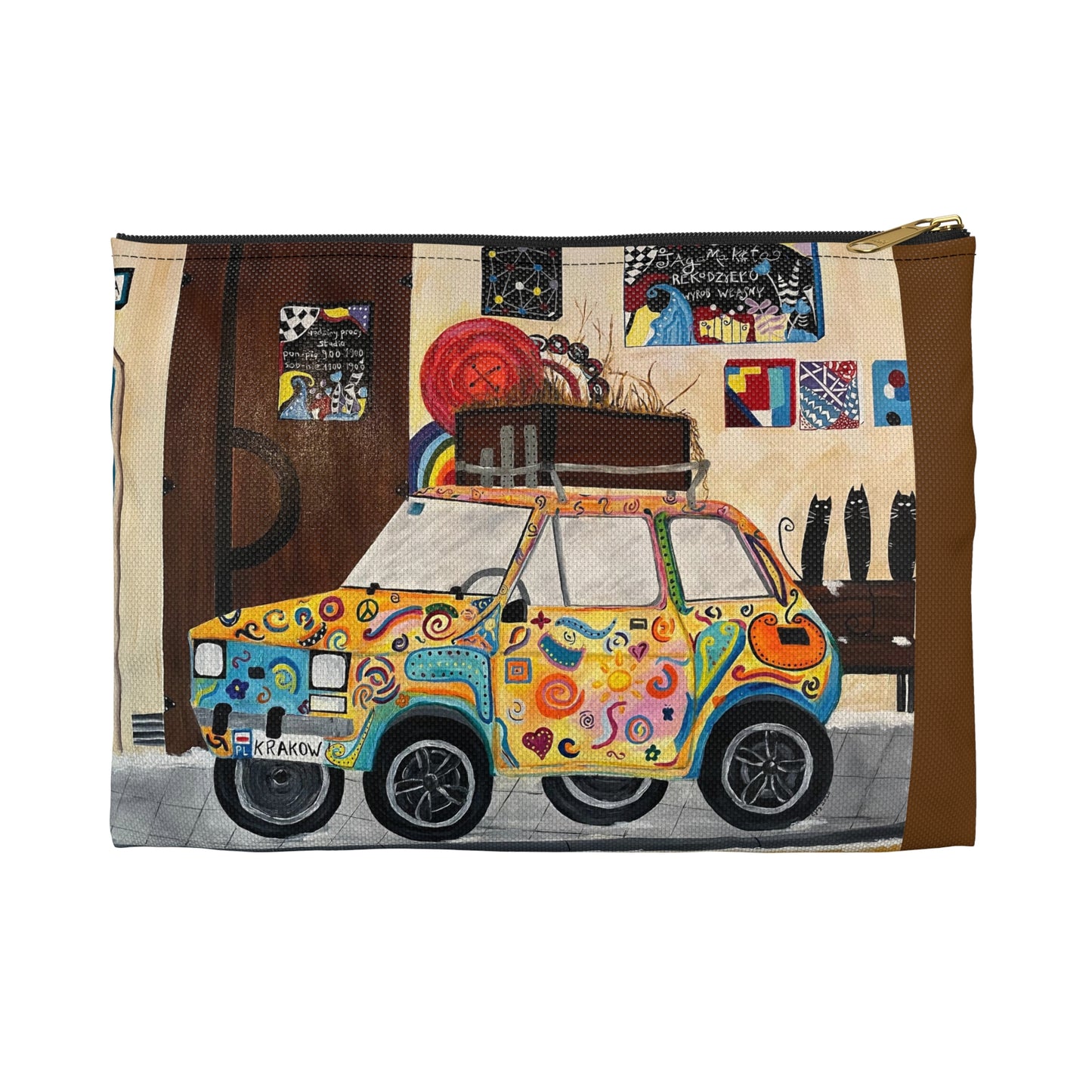 Krakow Poland Travel Pouch  - Durable and Versatile Cosmetic Bag or Pencil Case