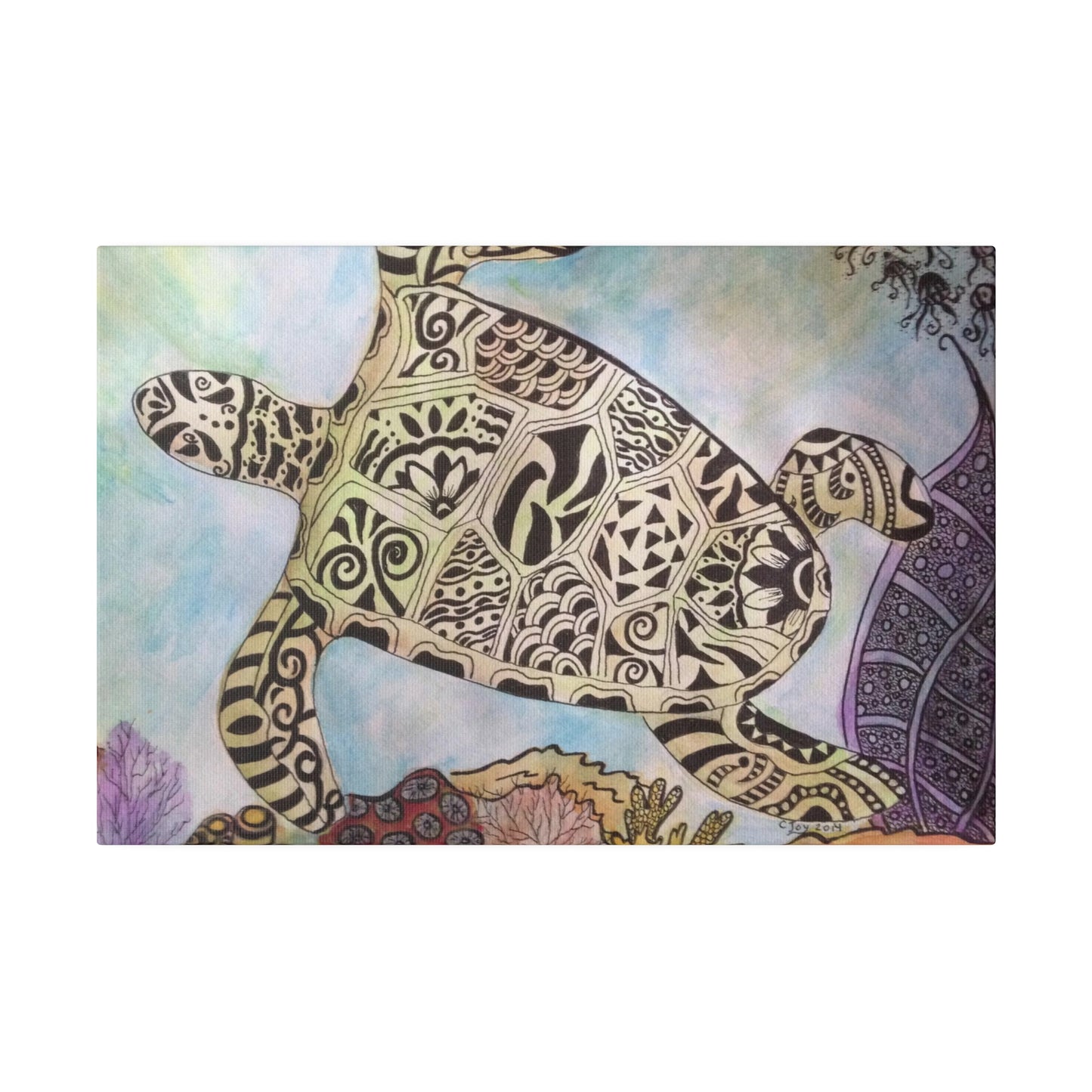 Zentangle Turtle Wall Art