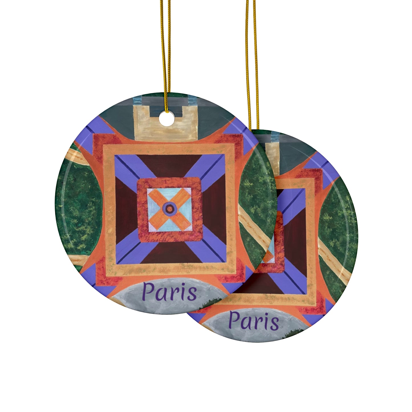 Paris Abstract Eiffel Tower Ceramic Ornaments (3pcs, 5pcs, 10pcs)