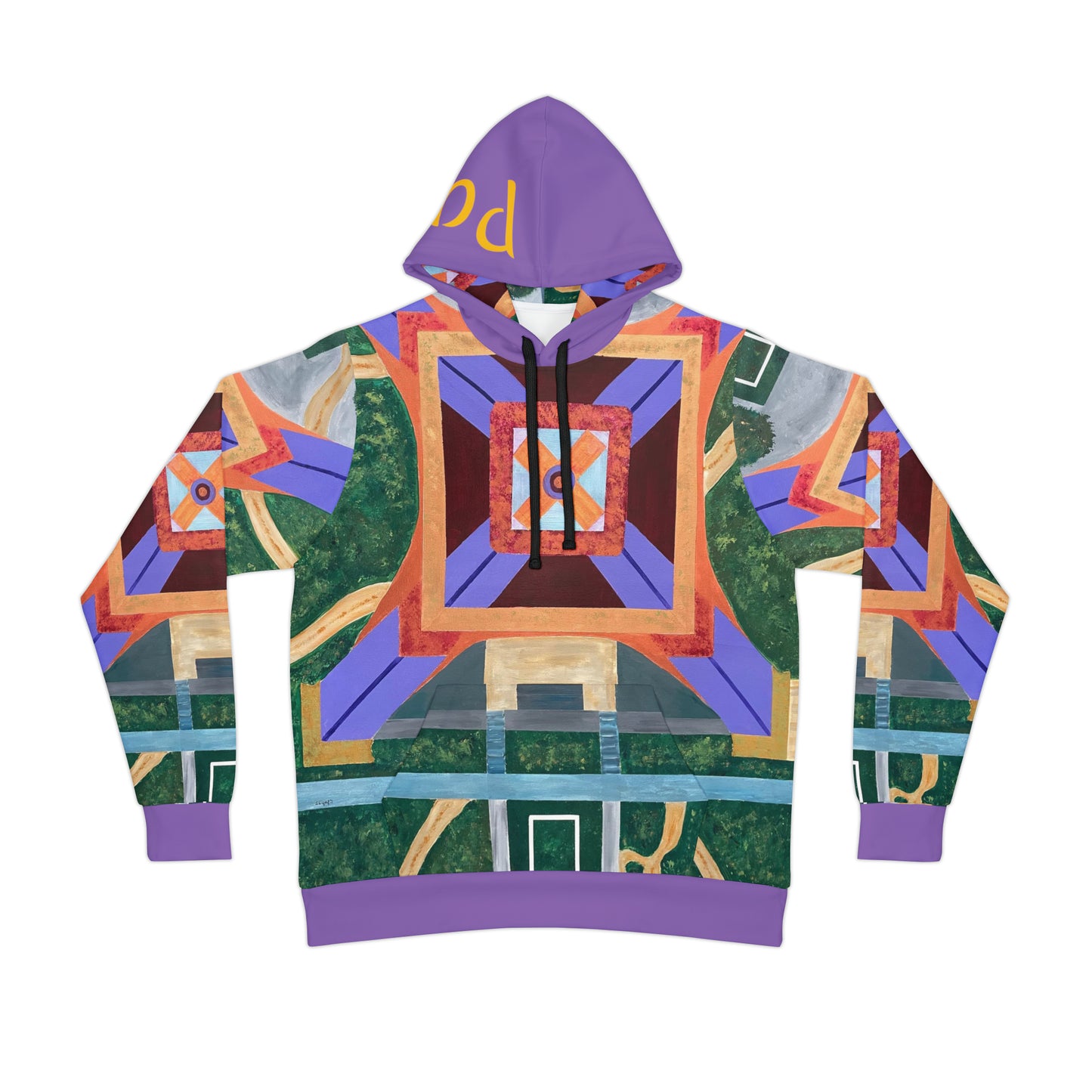 Paris Abstract Eiffel Tower Unisex Athletic Hoodie Sweatshirt