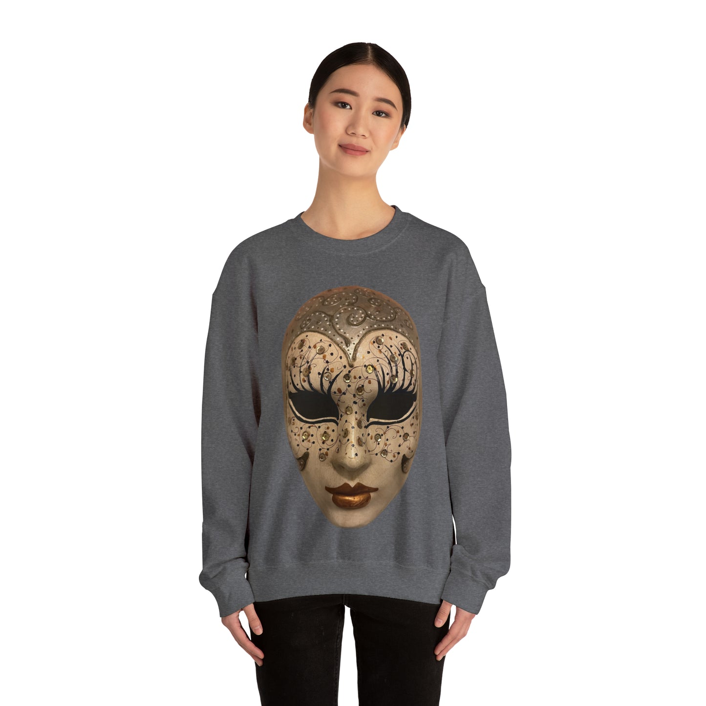 Mystery of Venice Mask Crewneck Sweatshirt