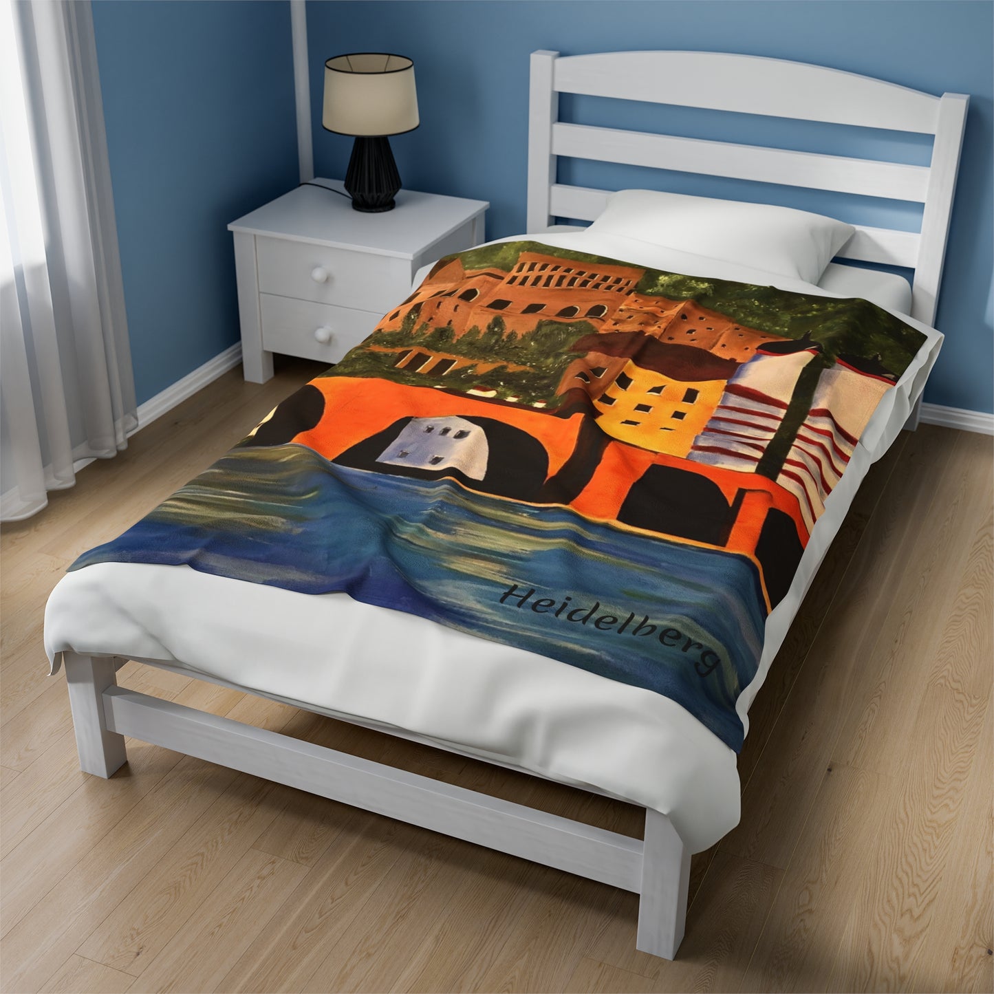 Heidelberg Germany Velveteen Plush Blanket