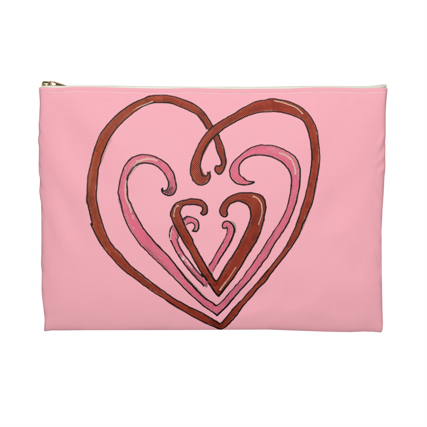 Hearts Intertwined Accessory Pouch - Pink