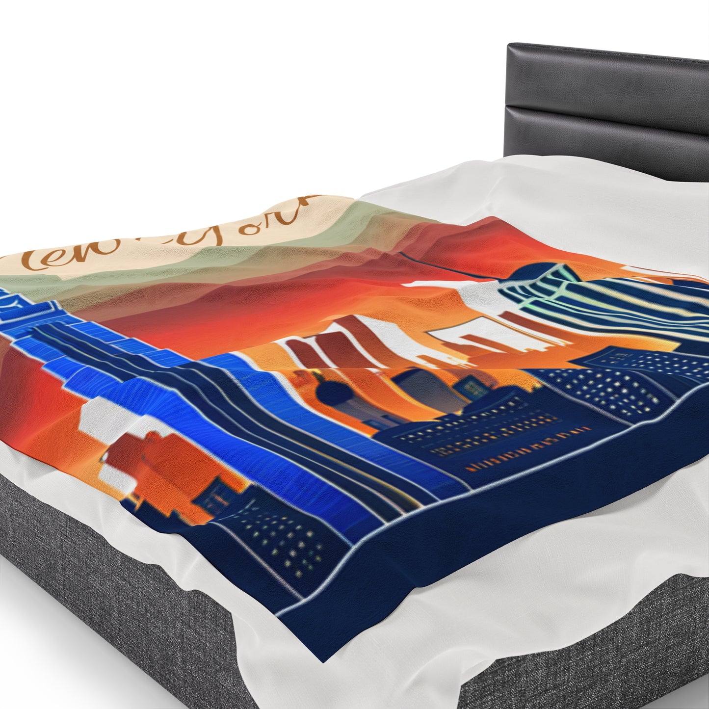 New York City Skyline Velveteen Plush Blanket