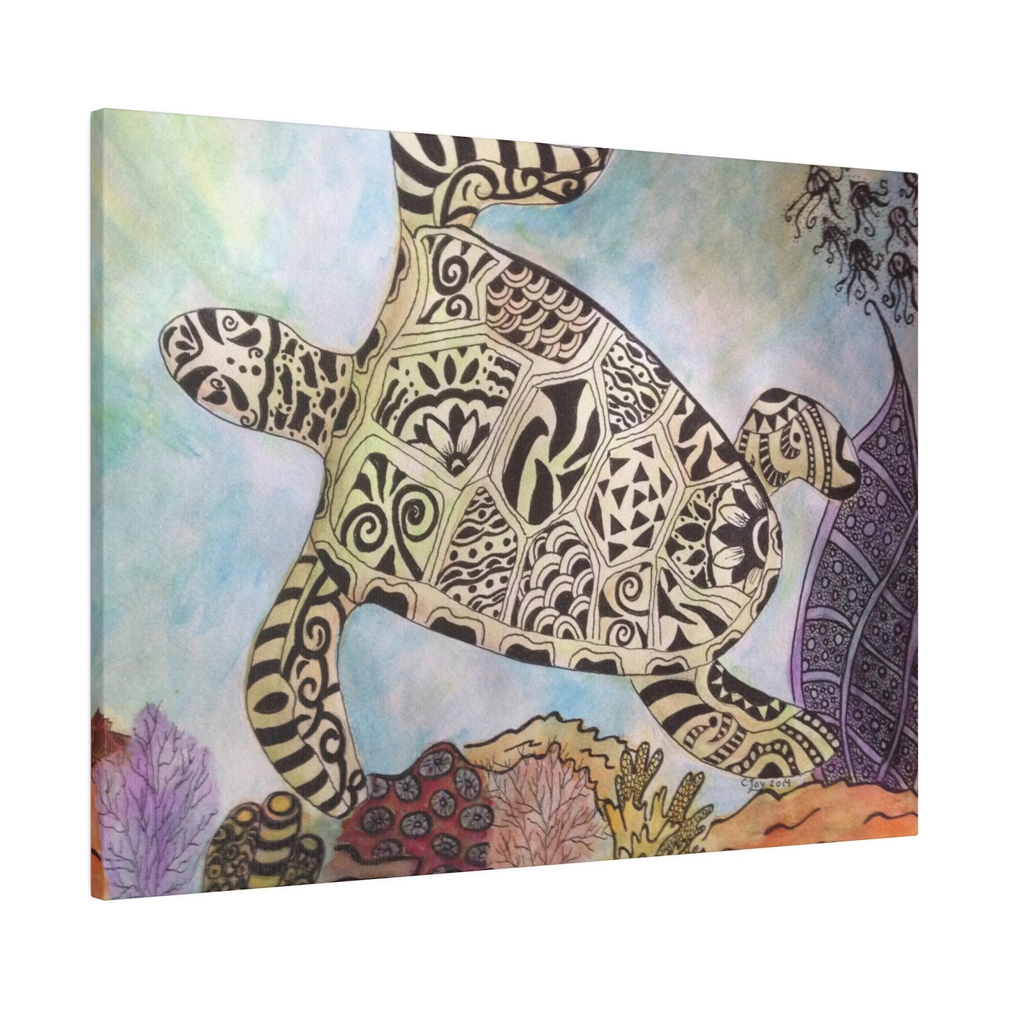 Zentangle Turtle Wall Art