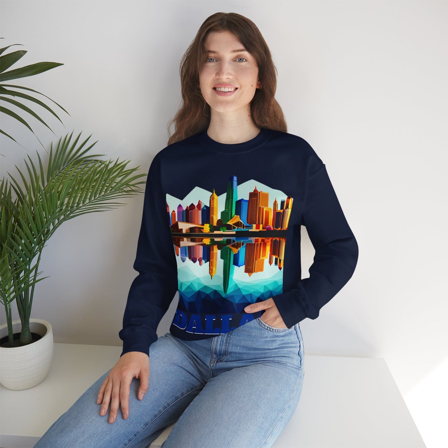 Dallas Texas Reflections Unisex Crewneck Sweatshirt
