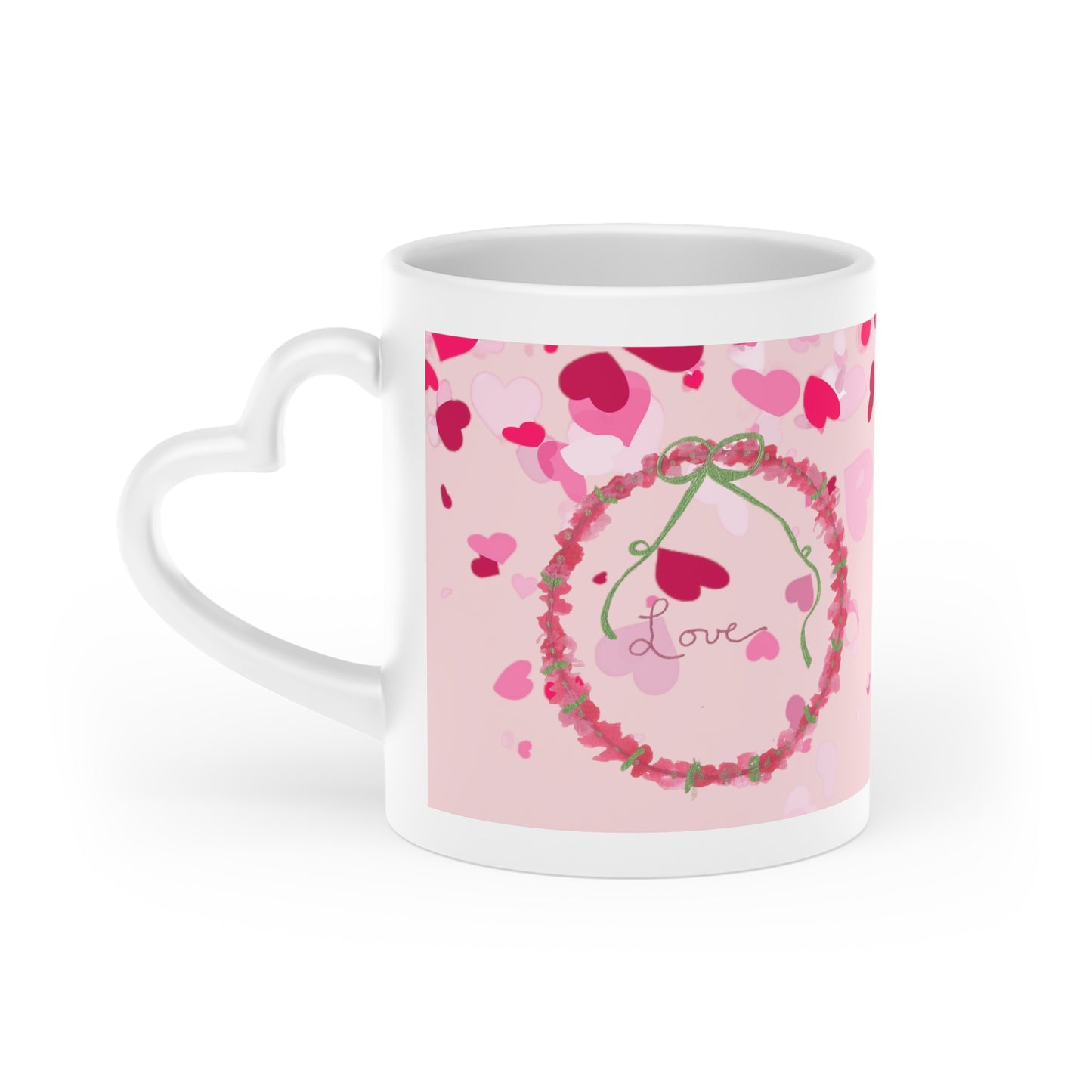 Love Wreath Heart-Shaped Mug