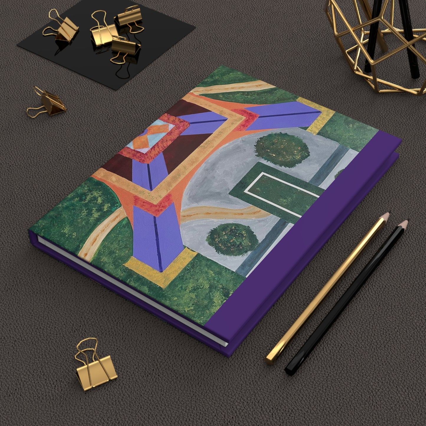 Paris Abstract Eiffel TowerTravel Journal Hardcover Diary