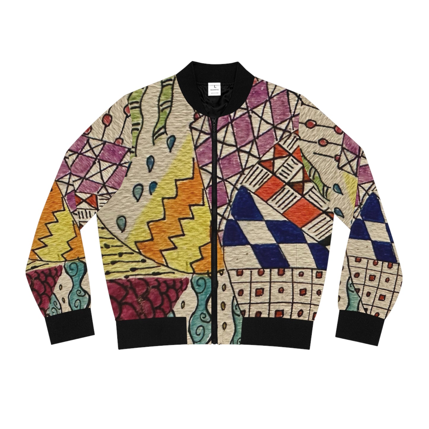 Zentangle Women's Bomber Jacket