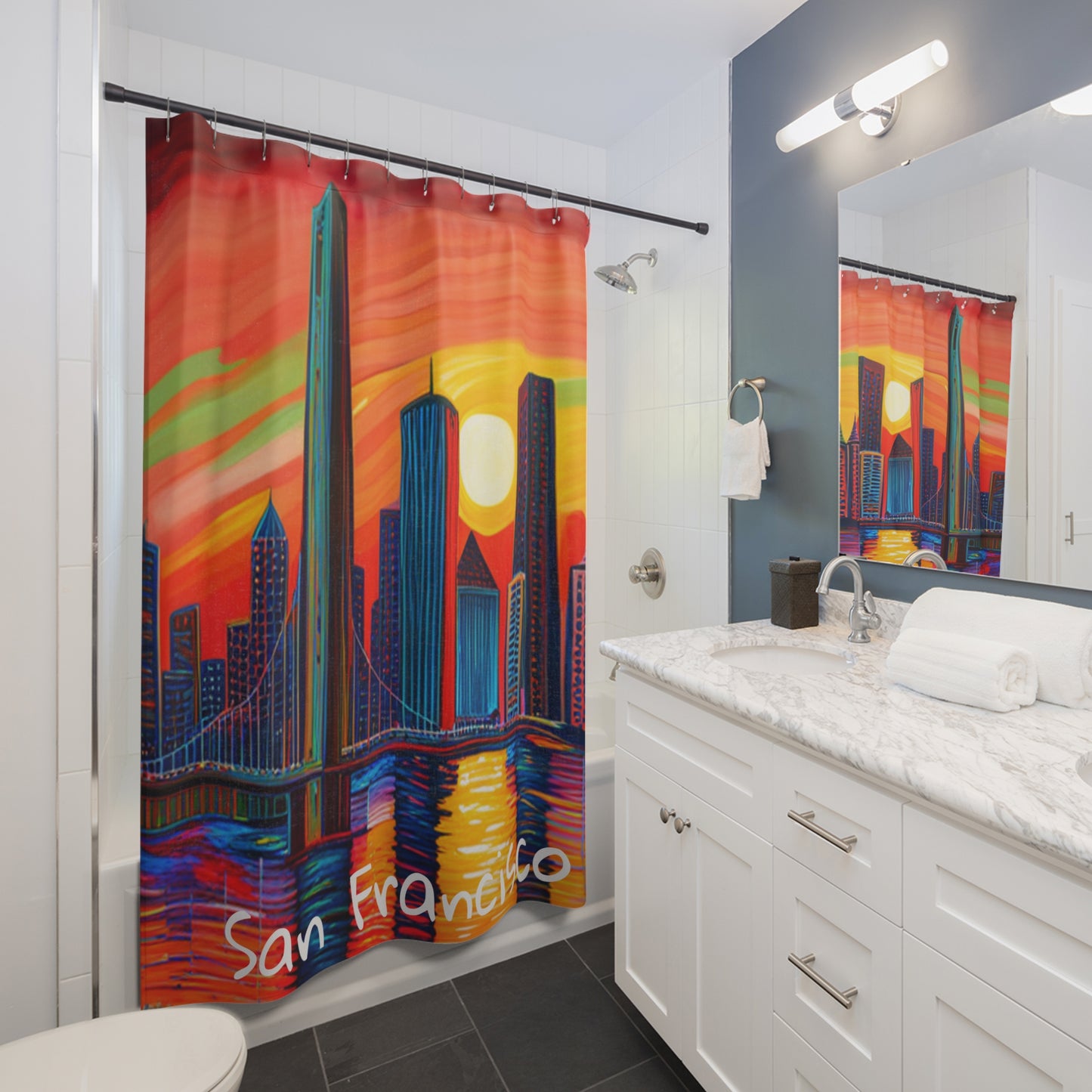 San Francisco Skyline Shower Curtain
