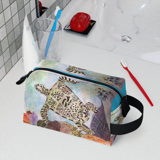 Zentangle Turtle Toiletry Bag | Cosmetic Case
