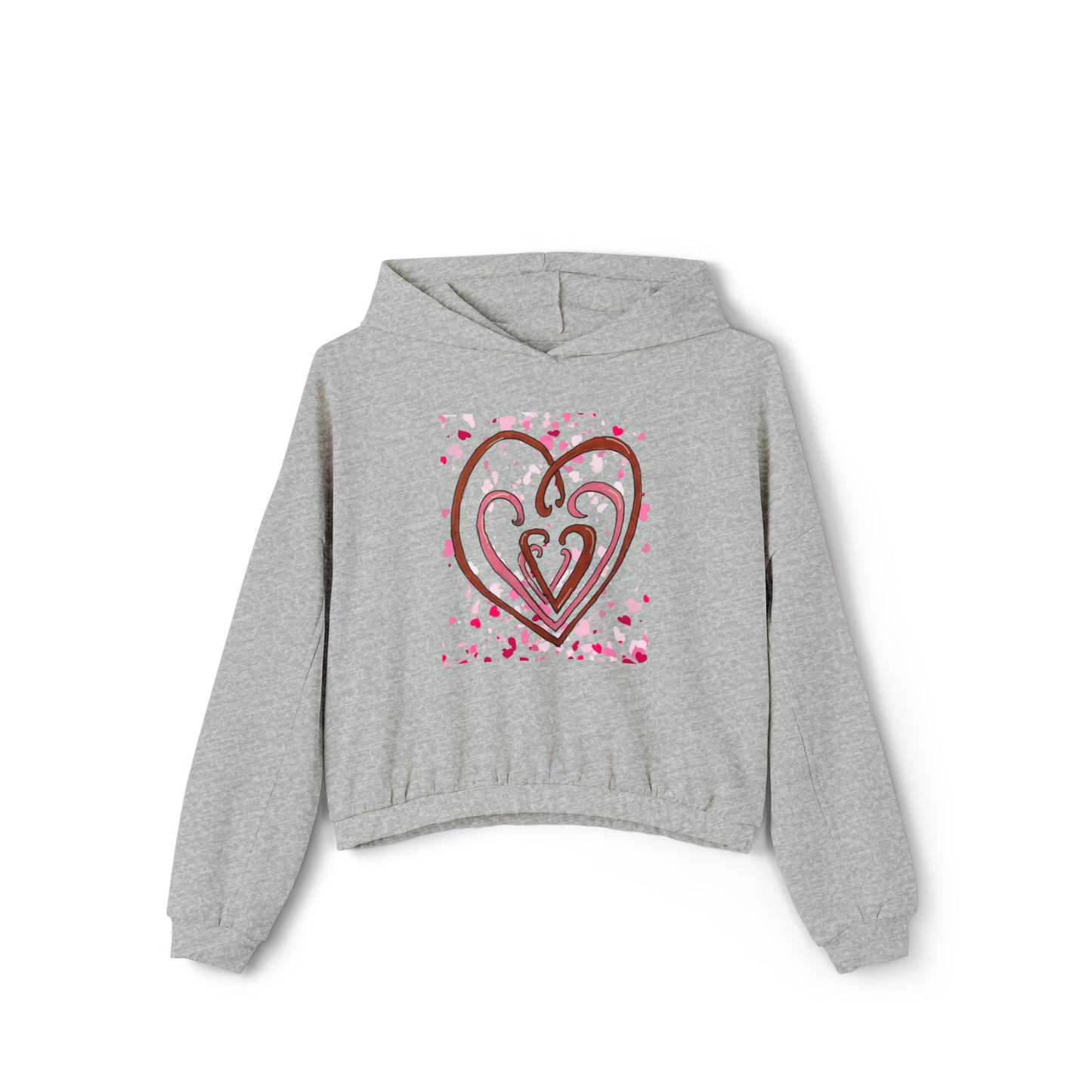Hearts Intertwined - Women's Cinched Bottom Hoodie