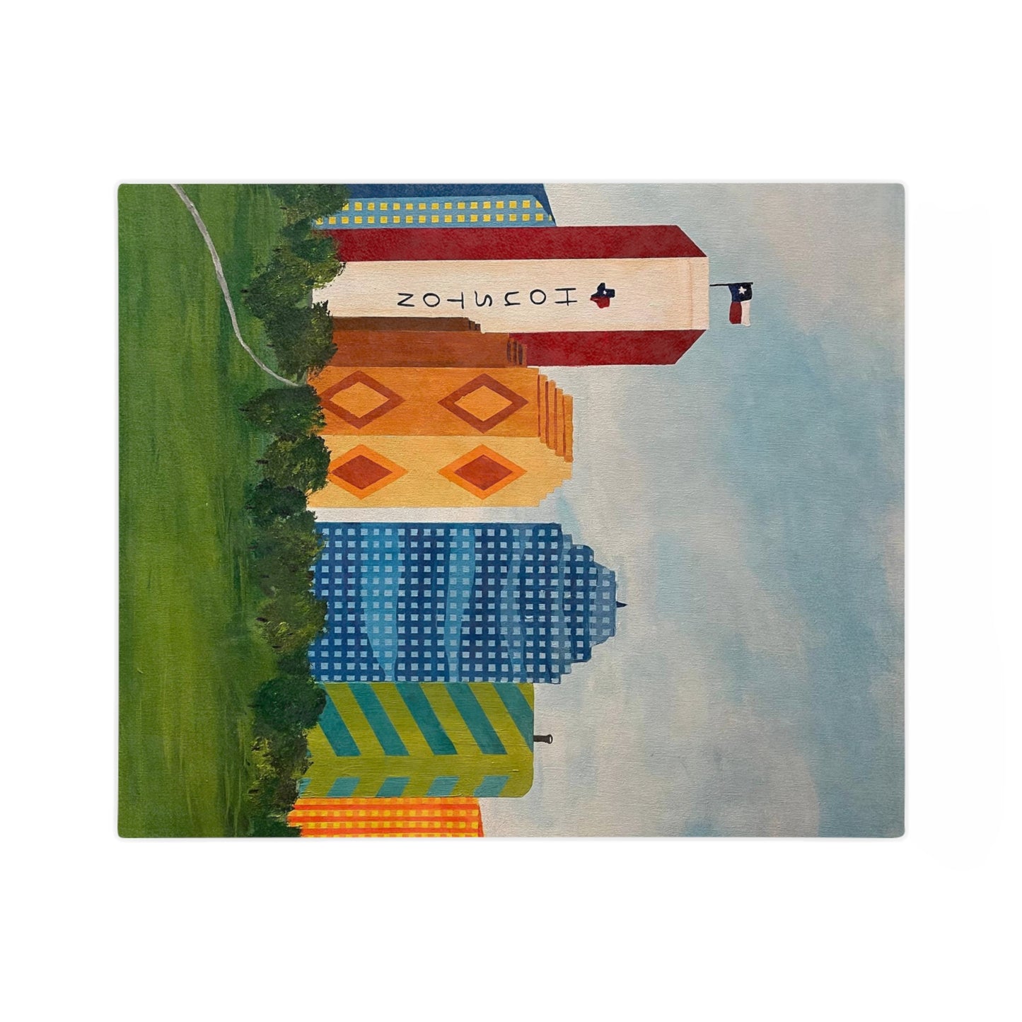 Houston Views Velveteen Minky Blanket | Houston Texas