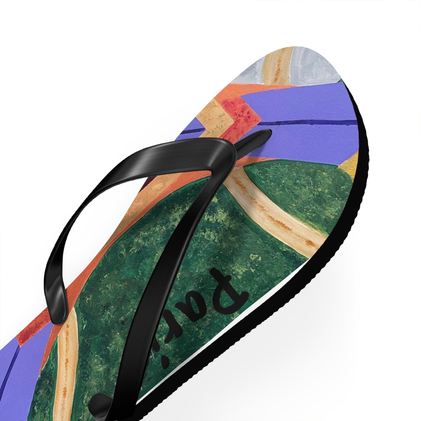 Paris Abstract Eiffel Tower Flip Flops