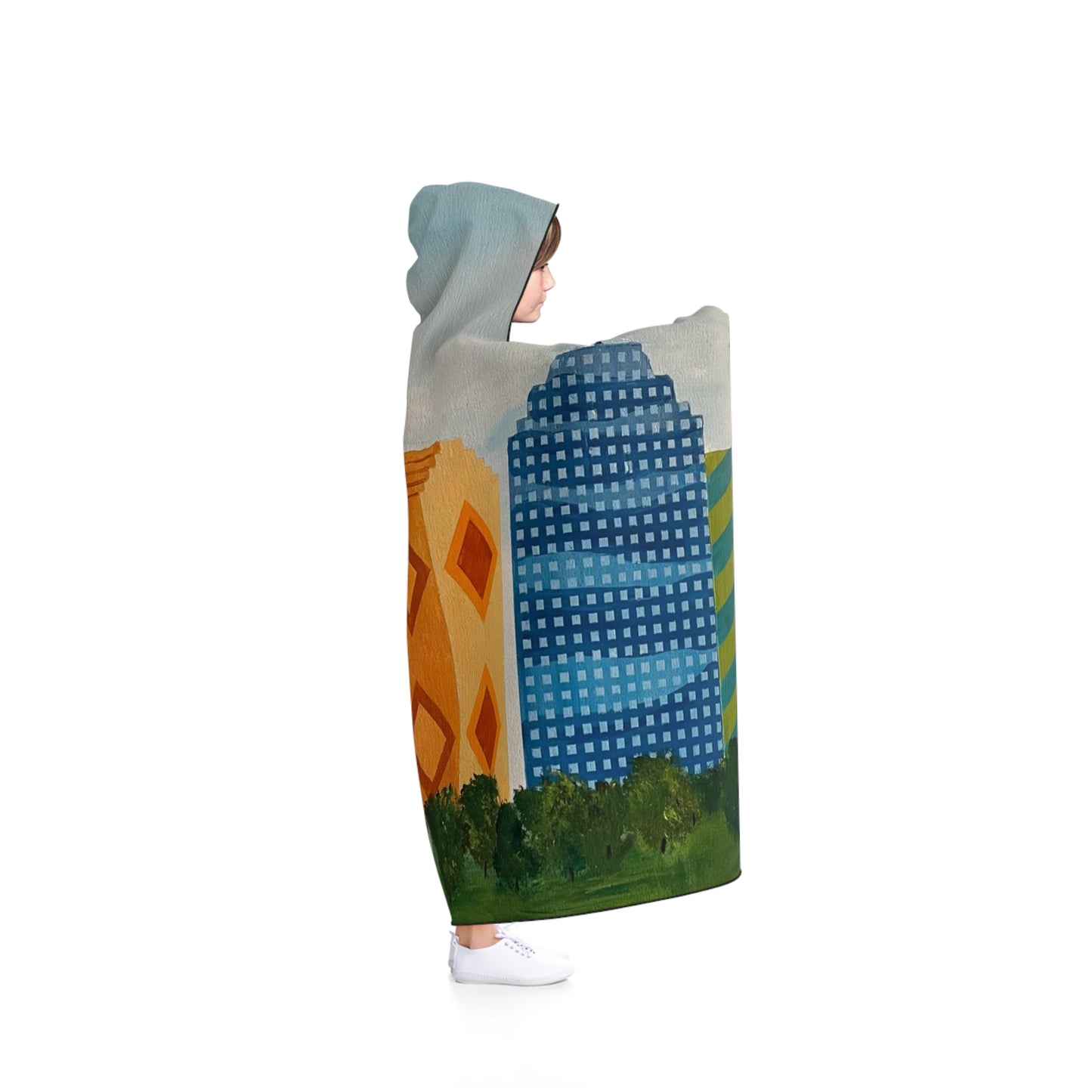 Houston Views Youth Hooded Blanket |Houston Texas