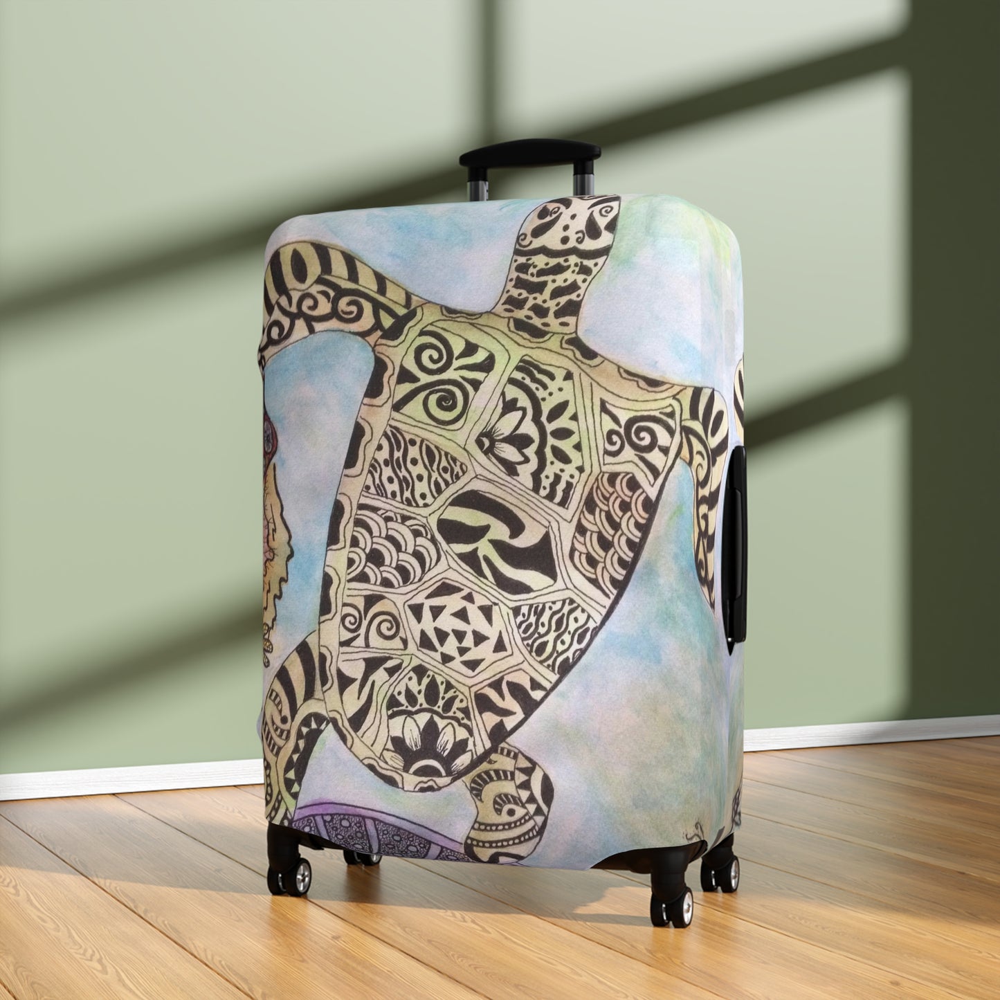 Zentangle Turtle Luggage Cover