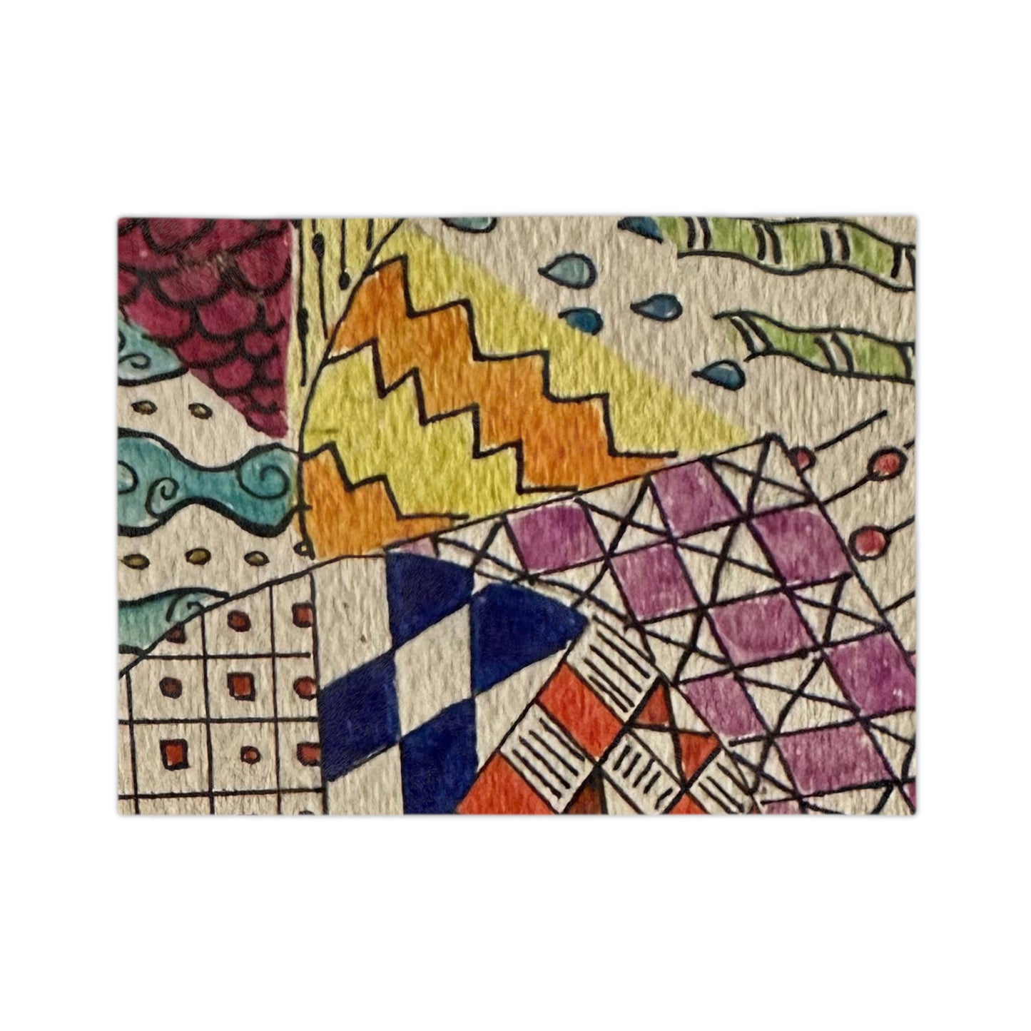 Zentangle Velveteen Minky Blanket