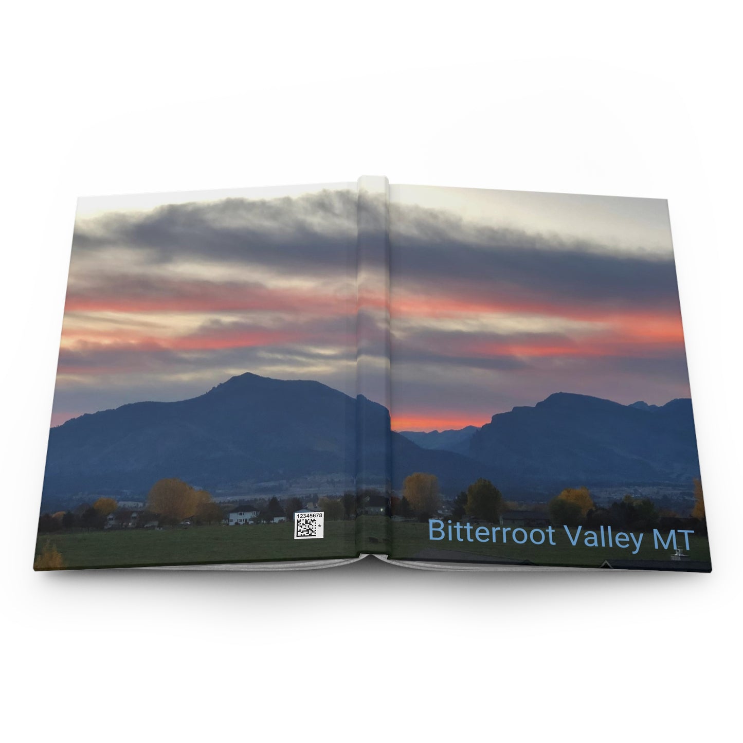 Sunset in Bitterroot Valley Montana Travel Journal Hardcover Diary