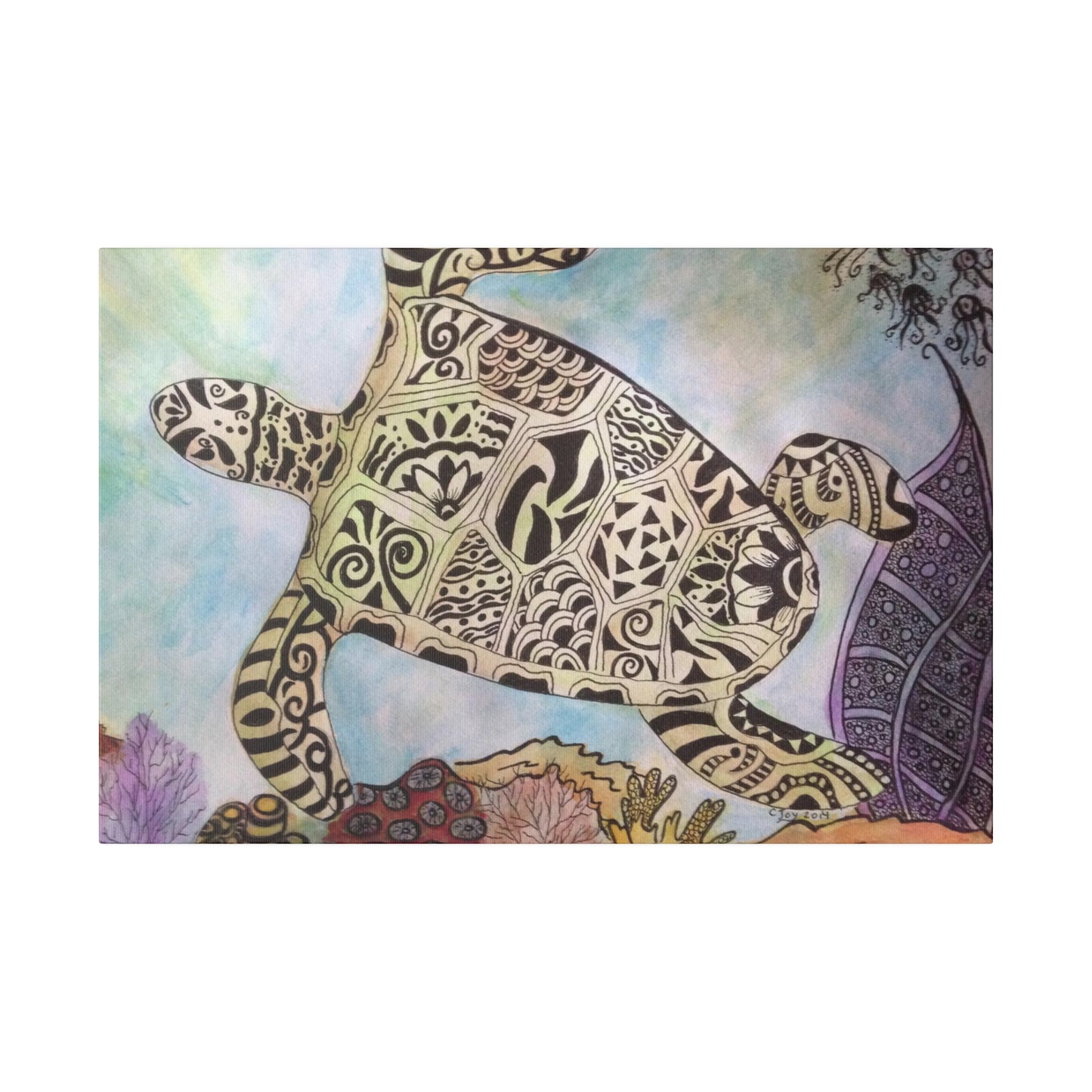 Zentangle Turtle Wall Art