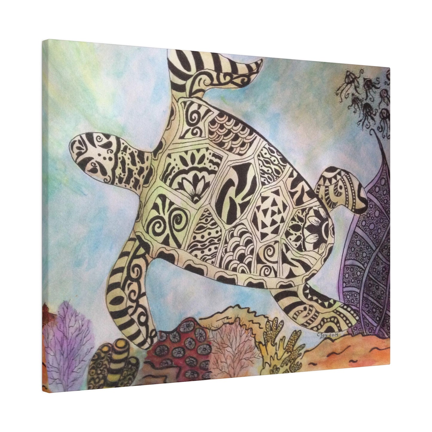 Zentangle Turtle Wall Art