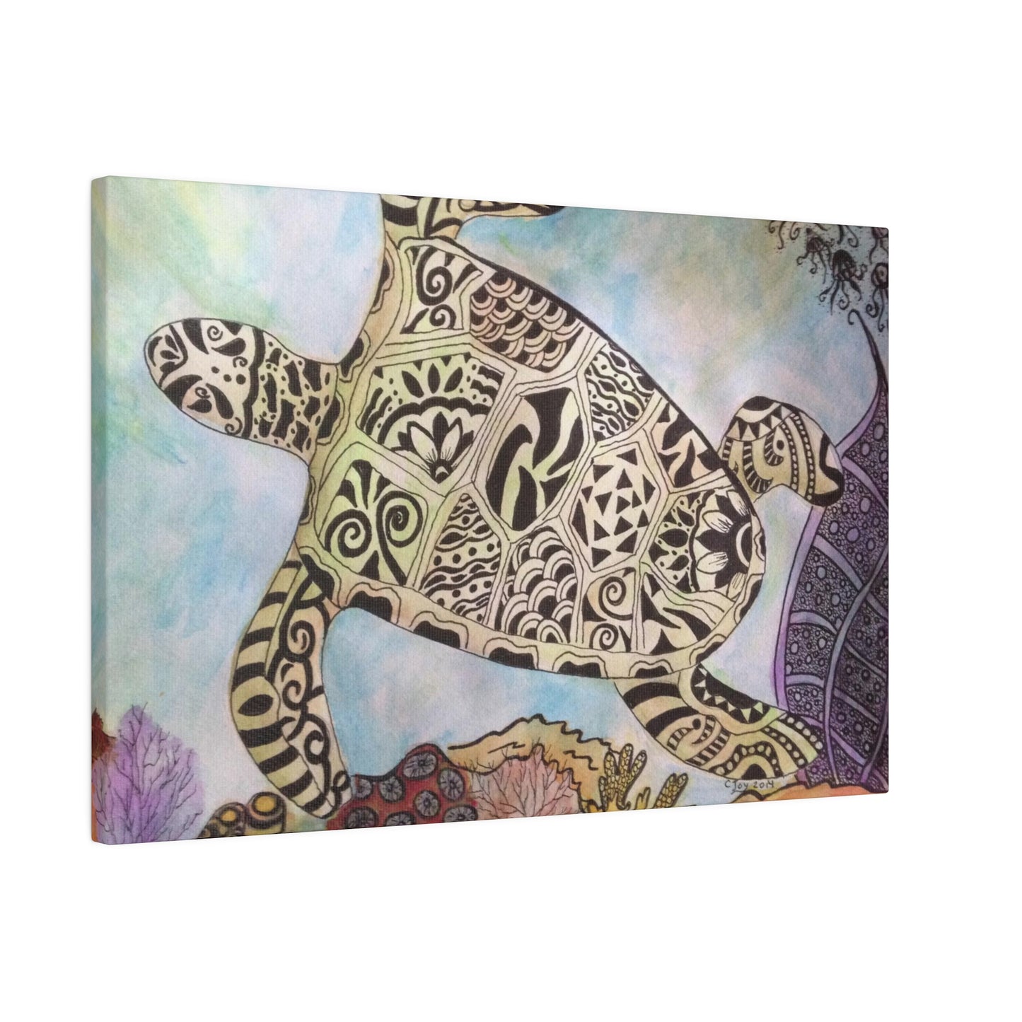 Zentangle Turtle Wall Art