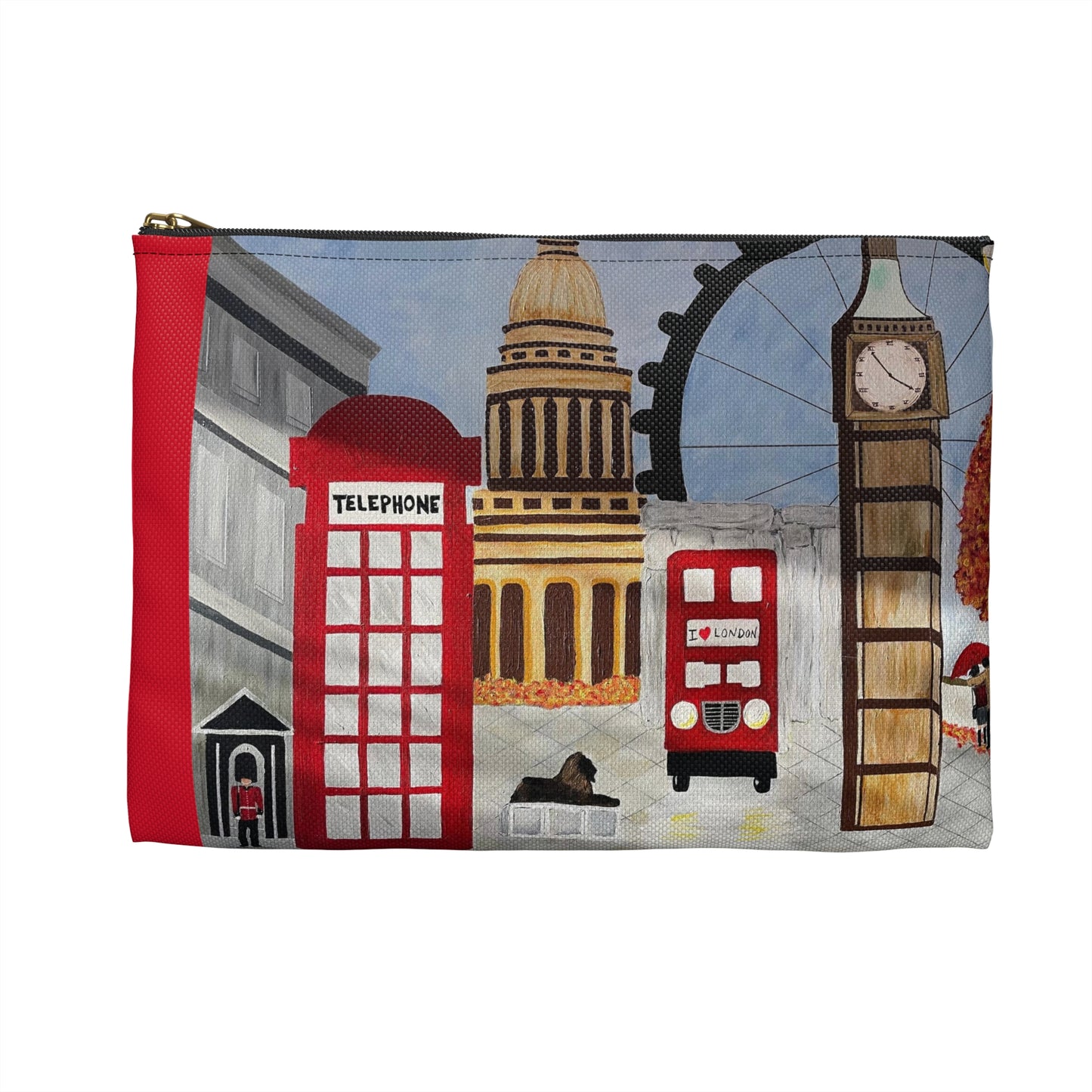 I Love London Travel Pouch - Cosmetic Bag or Pencil Case