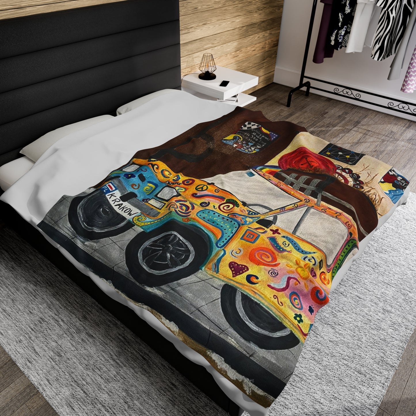 Krakow Poland Velveteen Plush Blanket