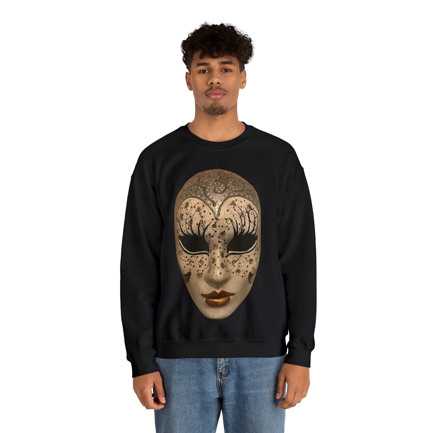 Mystery of Venice Mask Crewneck Sweatshirt