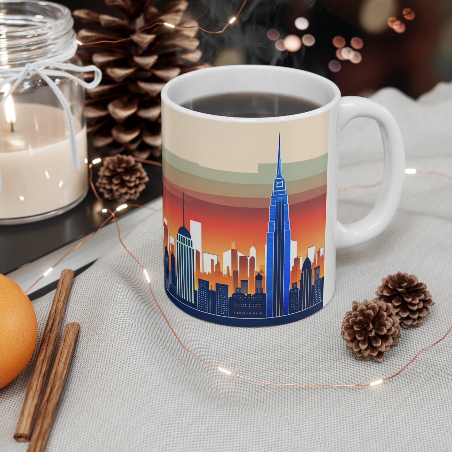 New York City Skyline Coffee Mug - (Double Sided)