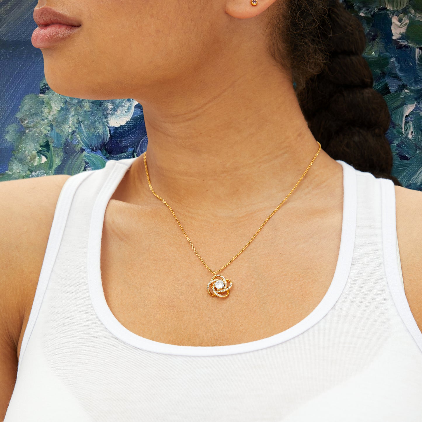 Hearts Intertwined - Love Knot Necklace