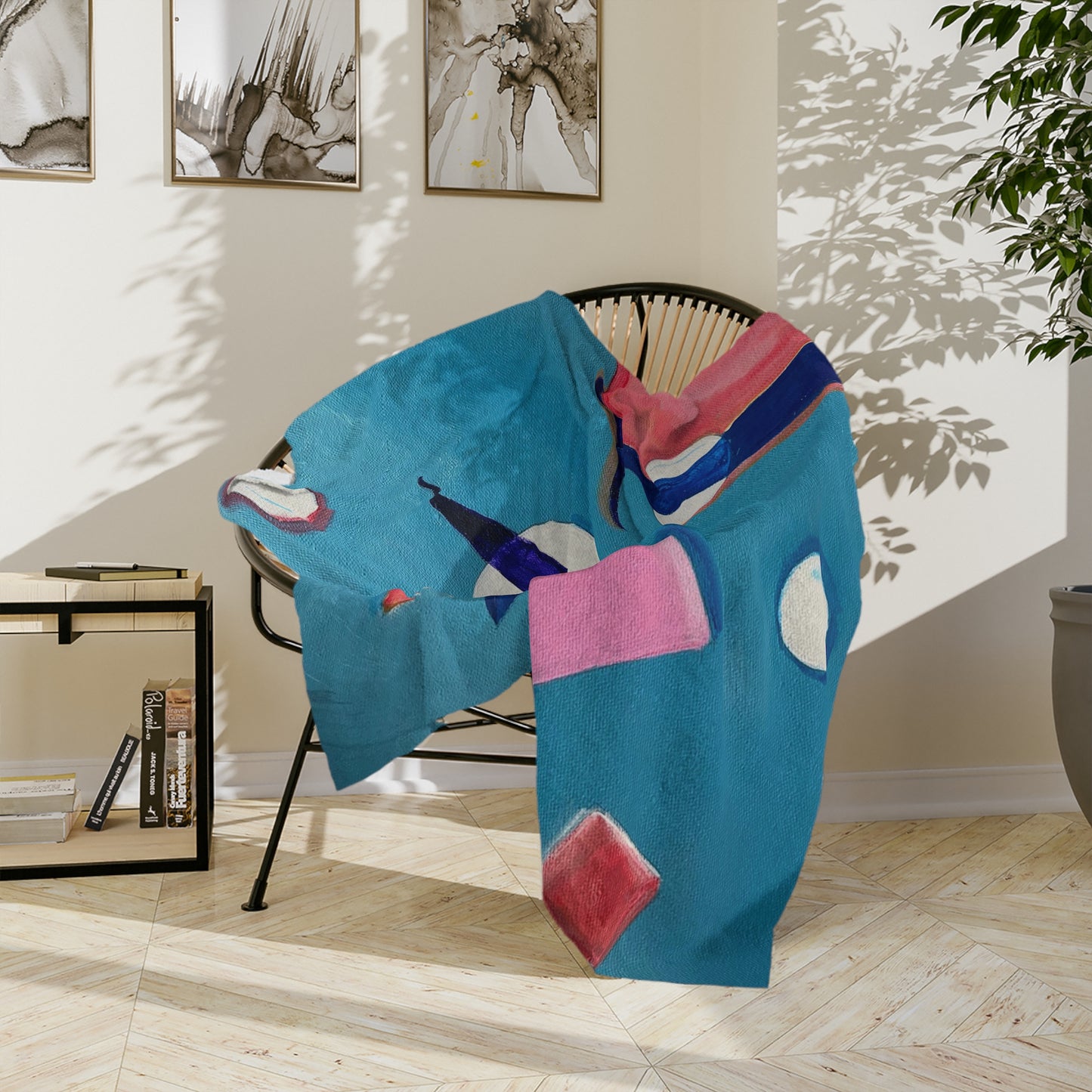 Arrangement J Velveteen Minky Blanket