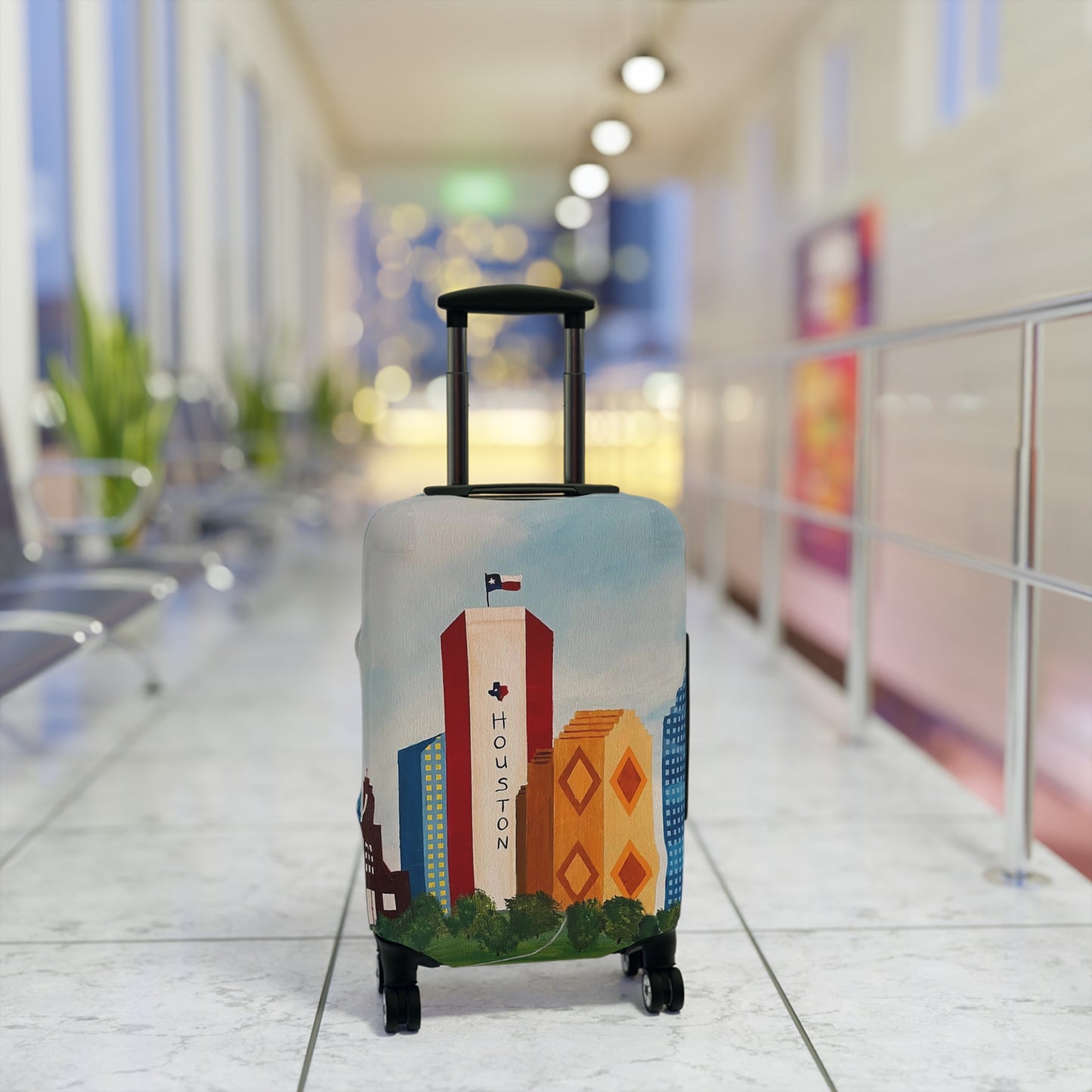 Houston Views Luggage Cover |Houston Texas