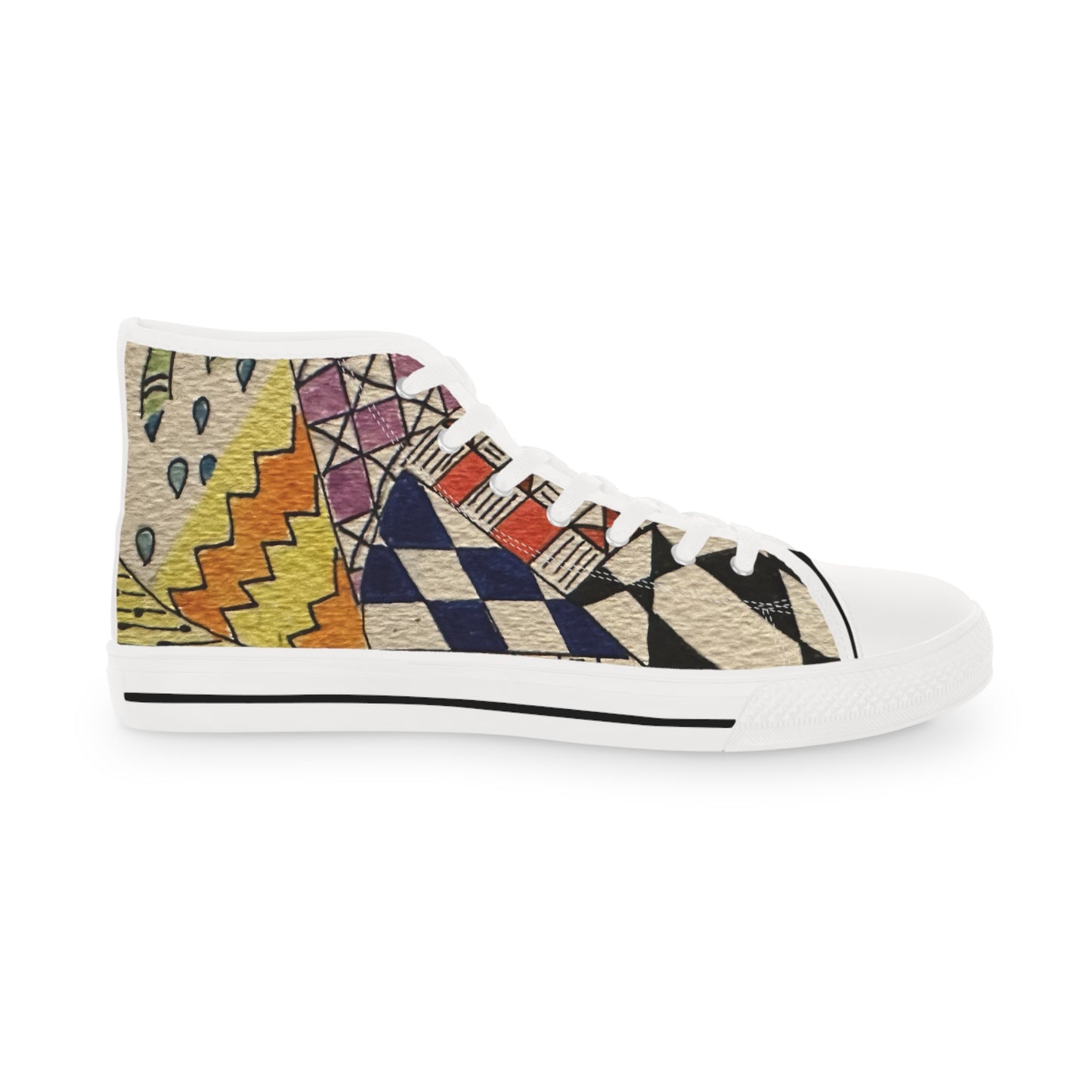Zentangle Men's High Top Street Sneakers