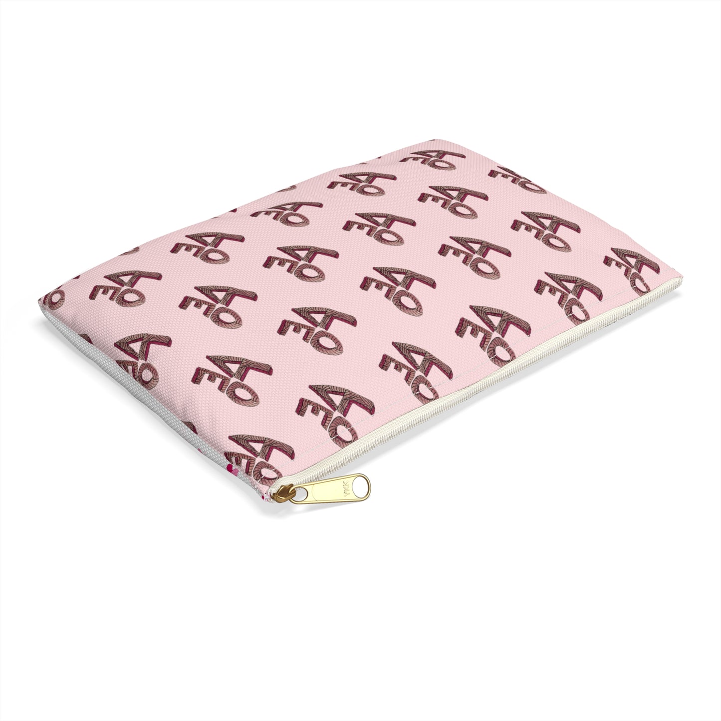 Stacked Love Accessory Pouch - Pink/White